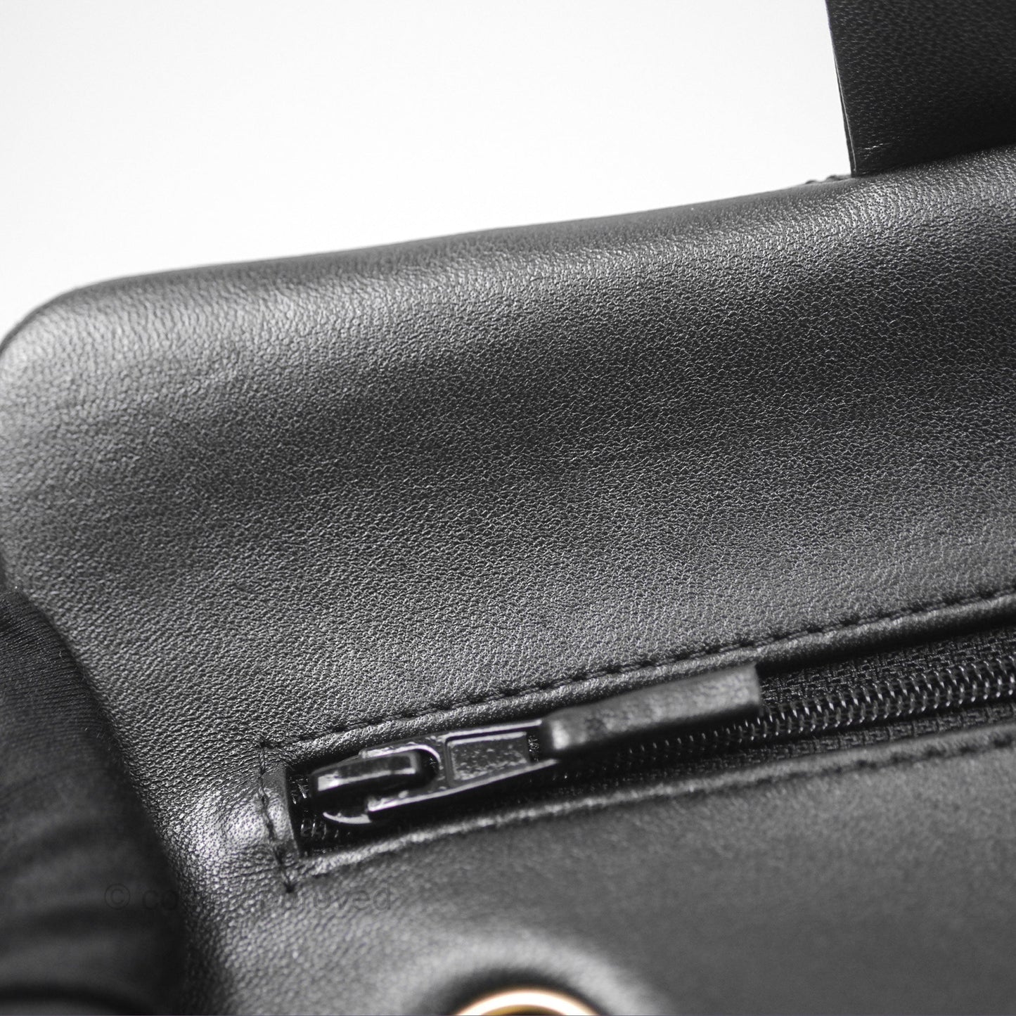 Chanel Small Classic Flap Quilted Black Lambskin Gold Hardware