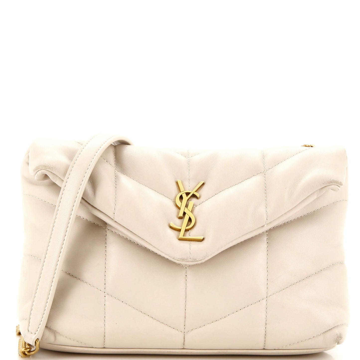 Luxury Saint Laurent Loulou Puffer Shoulder Bag Quilted Leather Mini