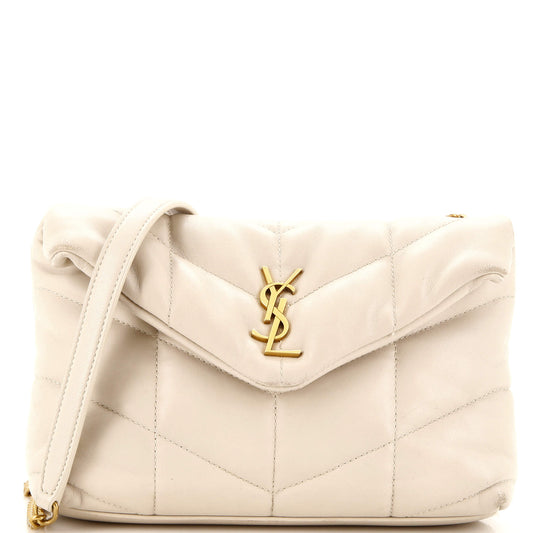 Luxury Saint Laurent Loulou Puffer Shoulder Bag Quilted Leather Mini