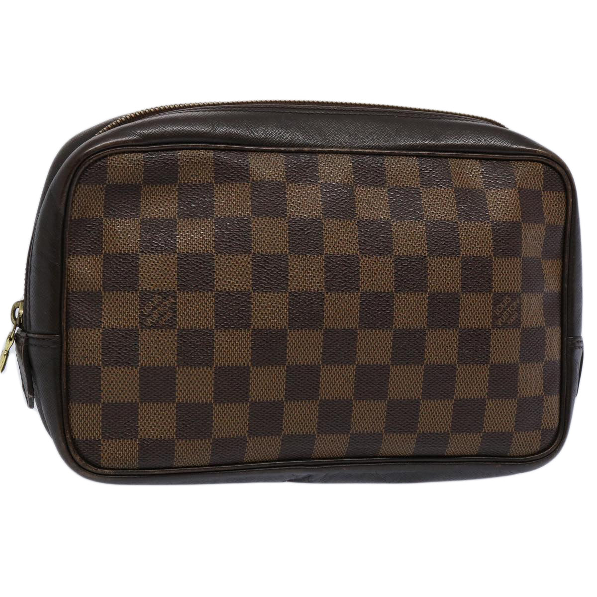 LOUIS VUITTON Damier Ebene Trousse Toilette 25 Clutch Bag N47624 LV 60848
