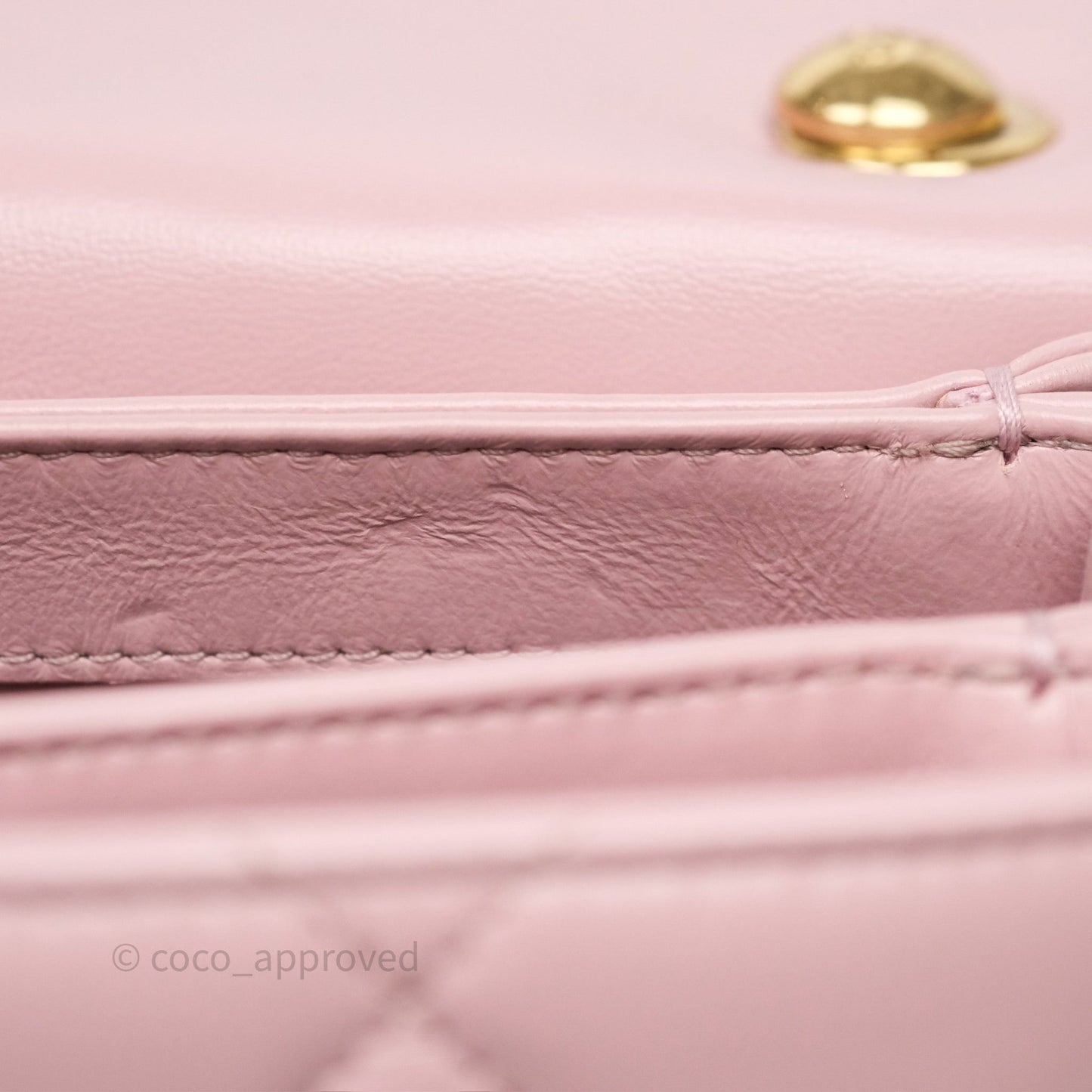 Chanel Mini Color Match Flap Quilted Pink Lambskin Aged Gold Hardware