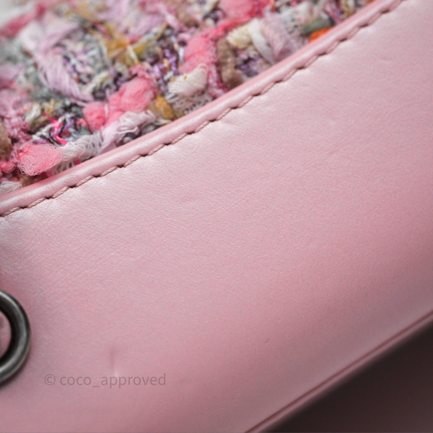 Chanel Gabrielle Small Backpack Pink Tweed Aged Calfskin