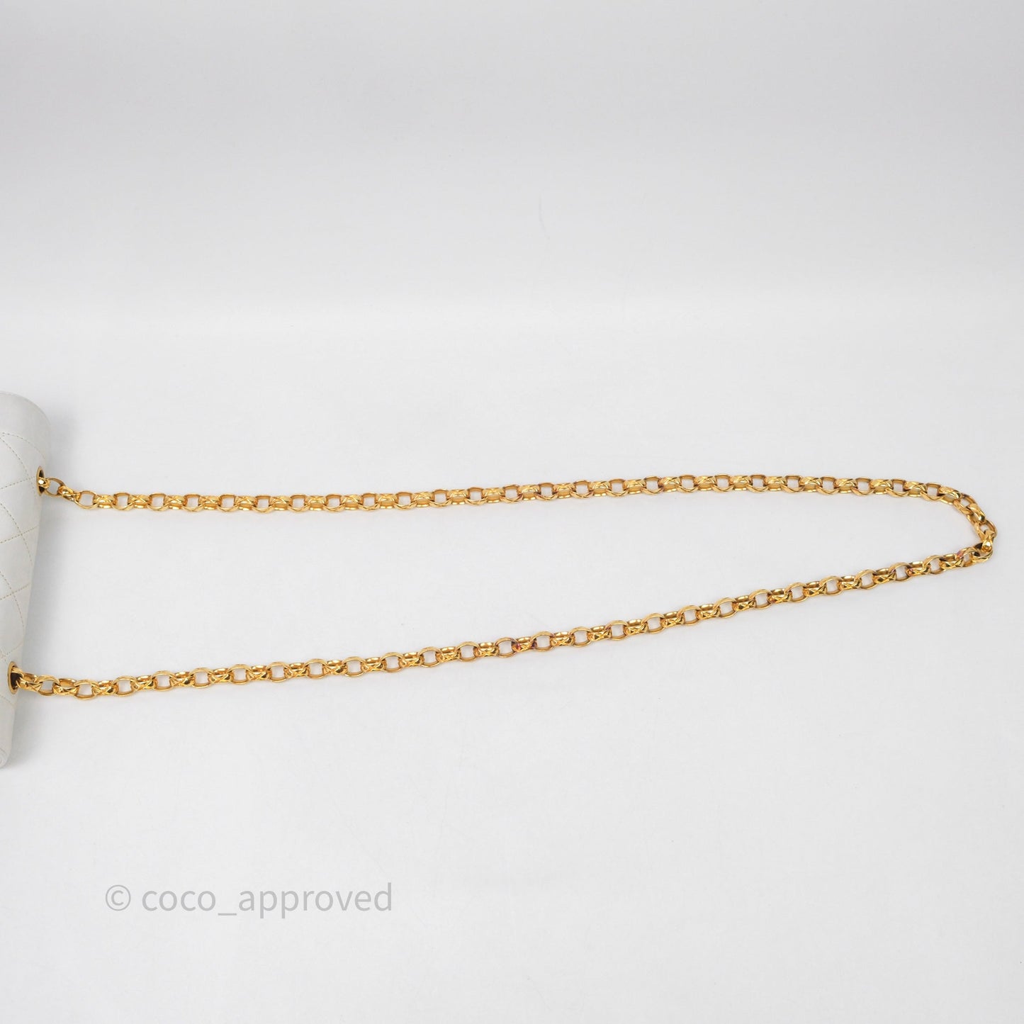 Chanel Vintage Mini Bijoux Chain Flap Bag White Gold Hardware
