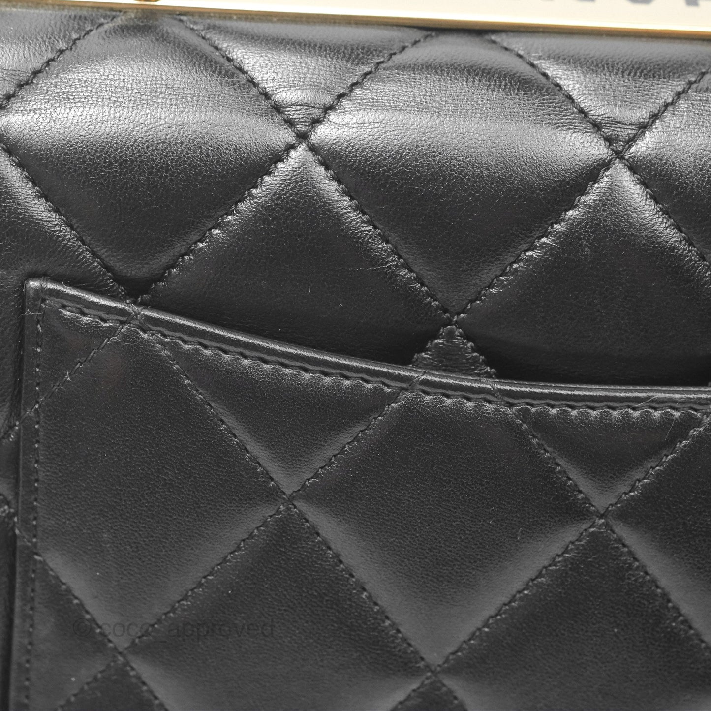 Chanel Small Trendy CC Black Lambskin Gold Hardware