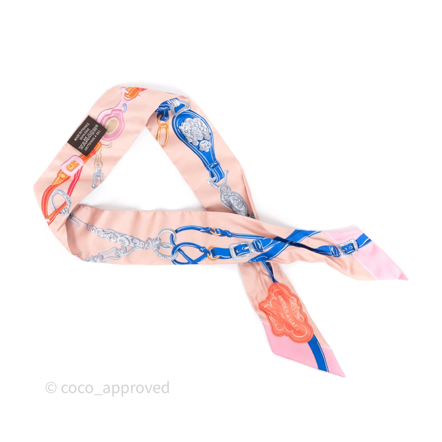 Hermès Brides de Gala Applique Pique Silk Twilly