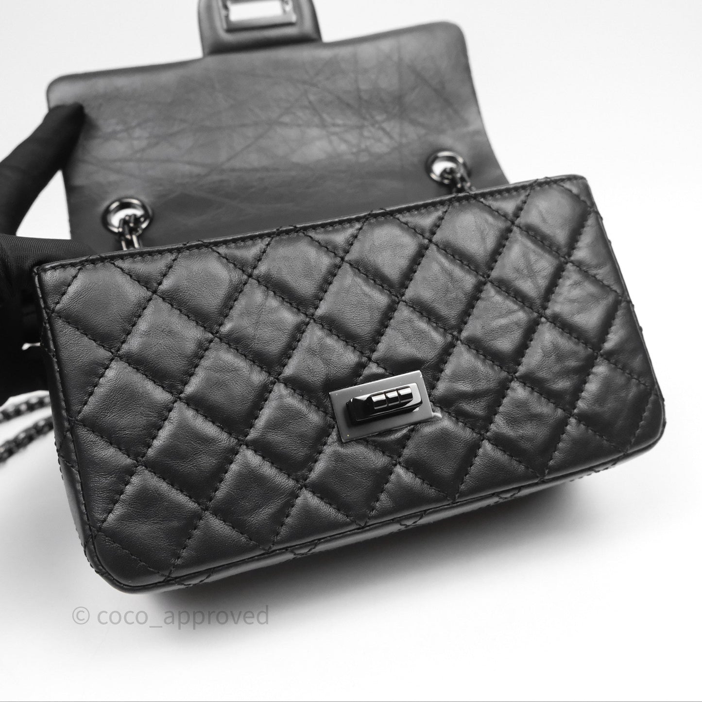 Chanel Quilted Mini Reissue 224 So Black Calfskin