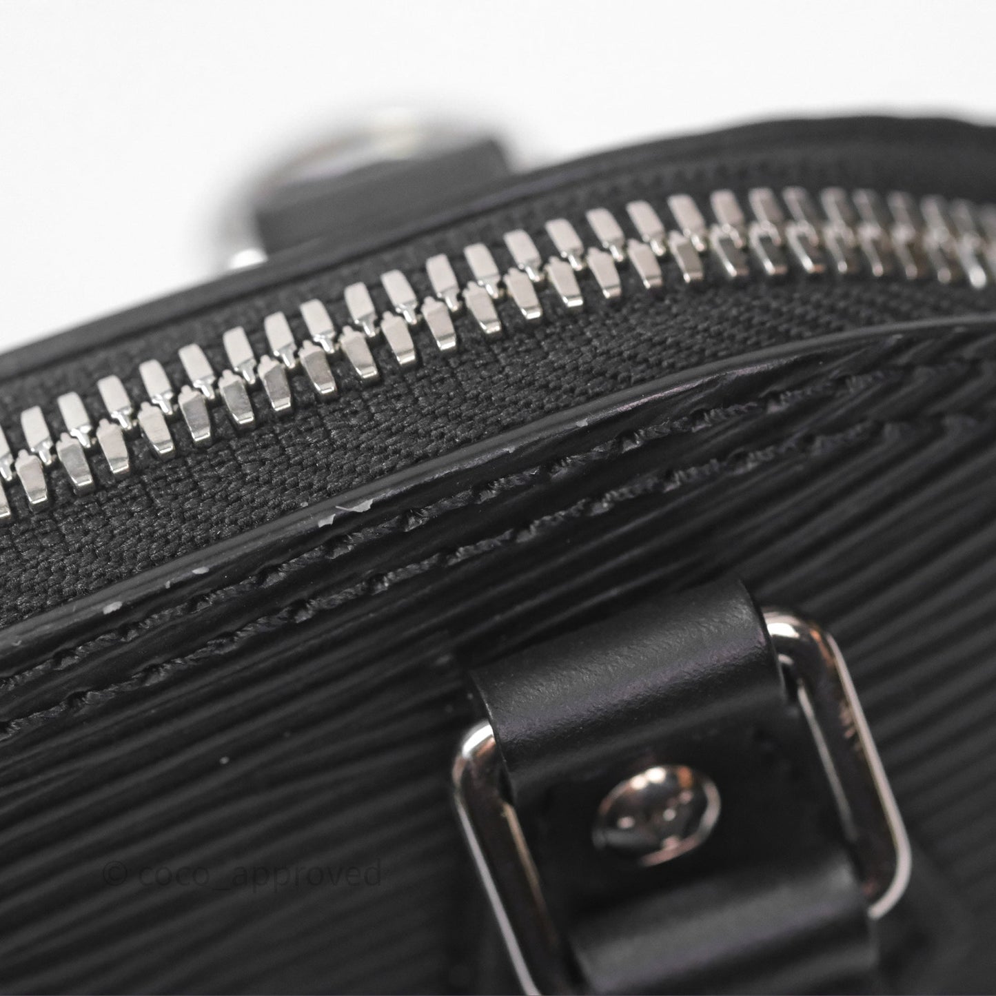 Louis Vuitton Alma Nano Black Silver Hardware