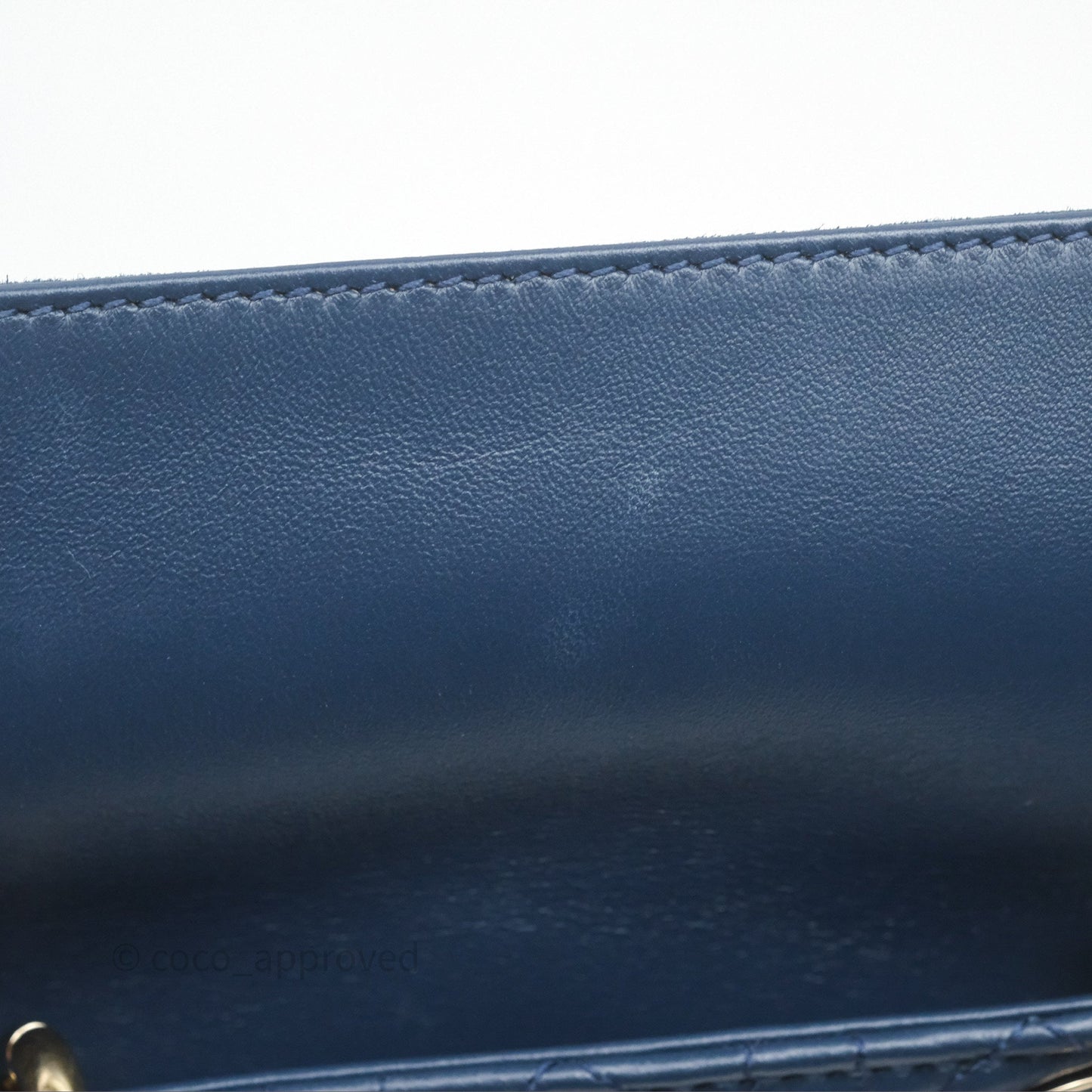 Christian Dior Medium Lady D-Joy Bag Deep Ocean Blue Cannage Lambskin