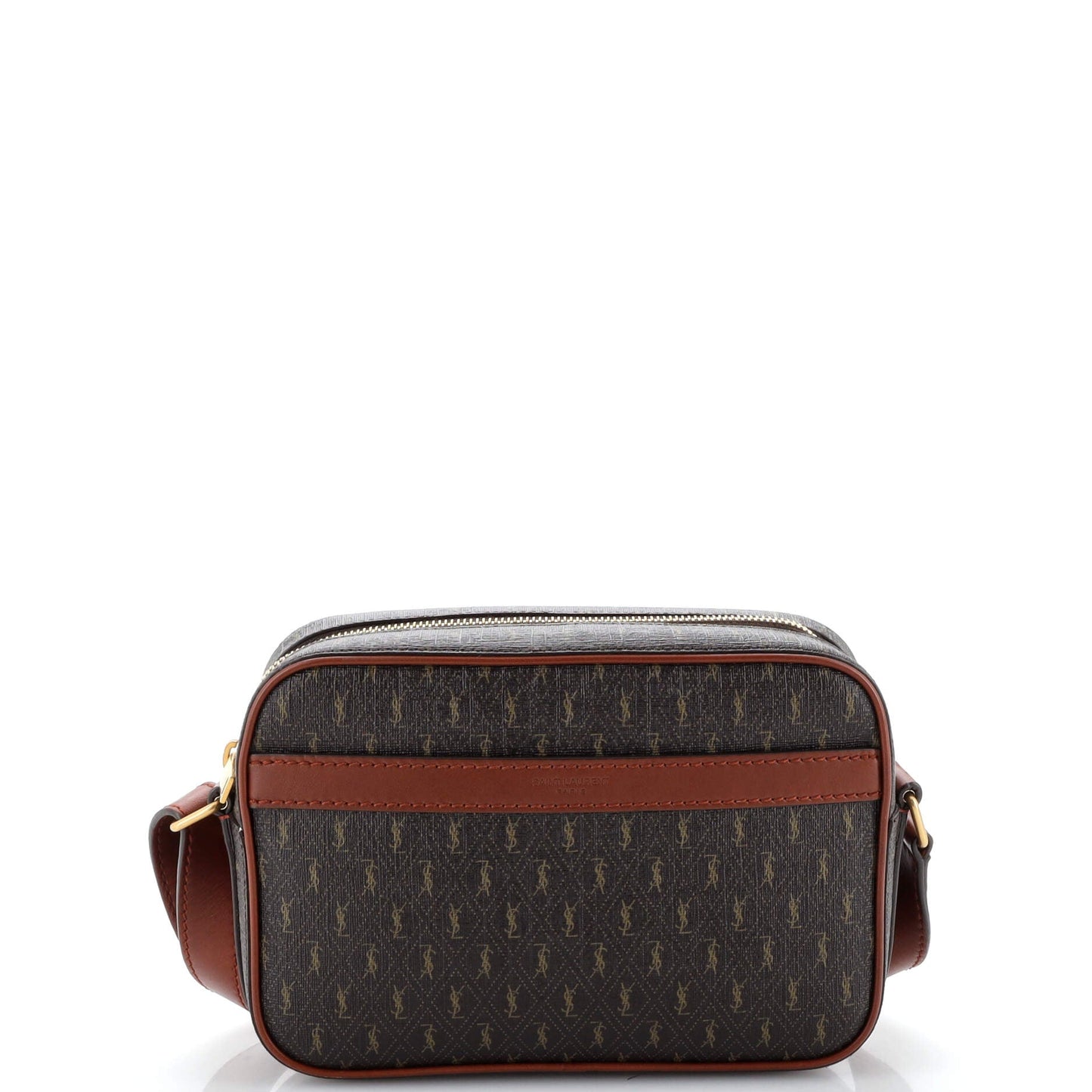 Luxury Saint Laurent Le Monogramme Camera Bag Monogram All Over Coated Canvas and Leather Small