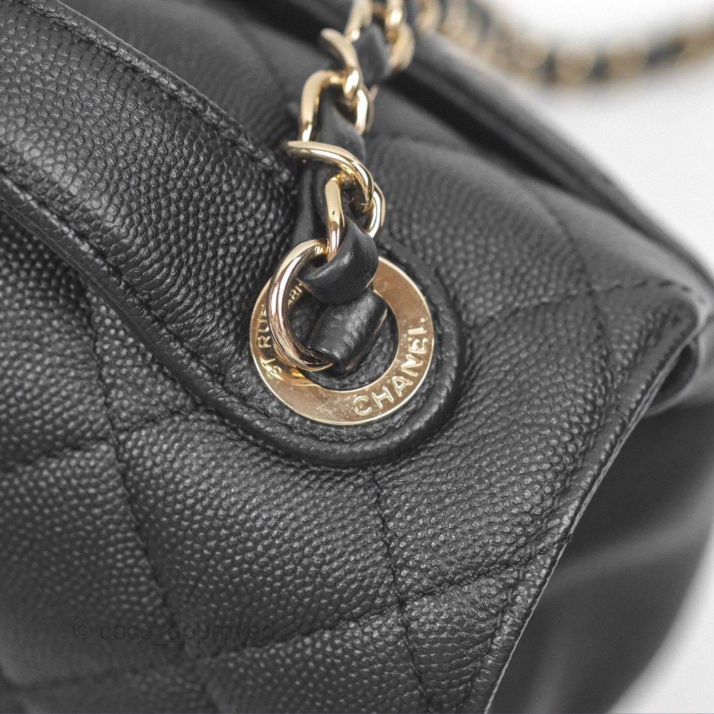 Chanel Quilted Large Business Affinity Flap Black Caviar Gold Hardware
