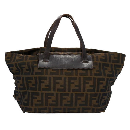 Luxury FendiZucca Canvas Hand Bag Nylon Brown60955