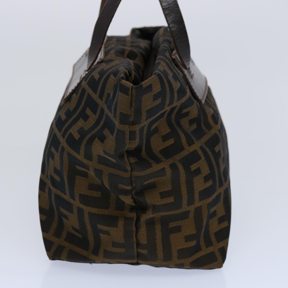 Luxury FendiZucca Canvas Hand Bag Nylon Brown60955
