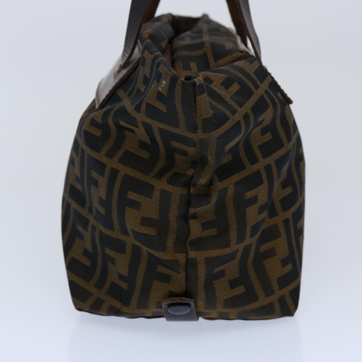 Luxury FendiZucca Canvas Hand Bag Nylon Brown60955