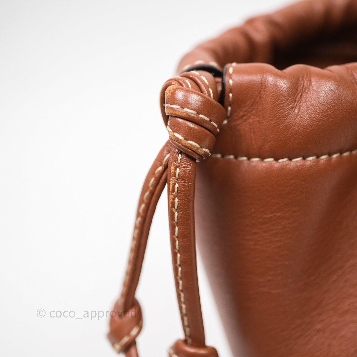 Celine Drawstring Cabas Tote Bag Triomphe in Grained Calfskin Tan