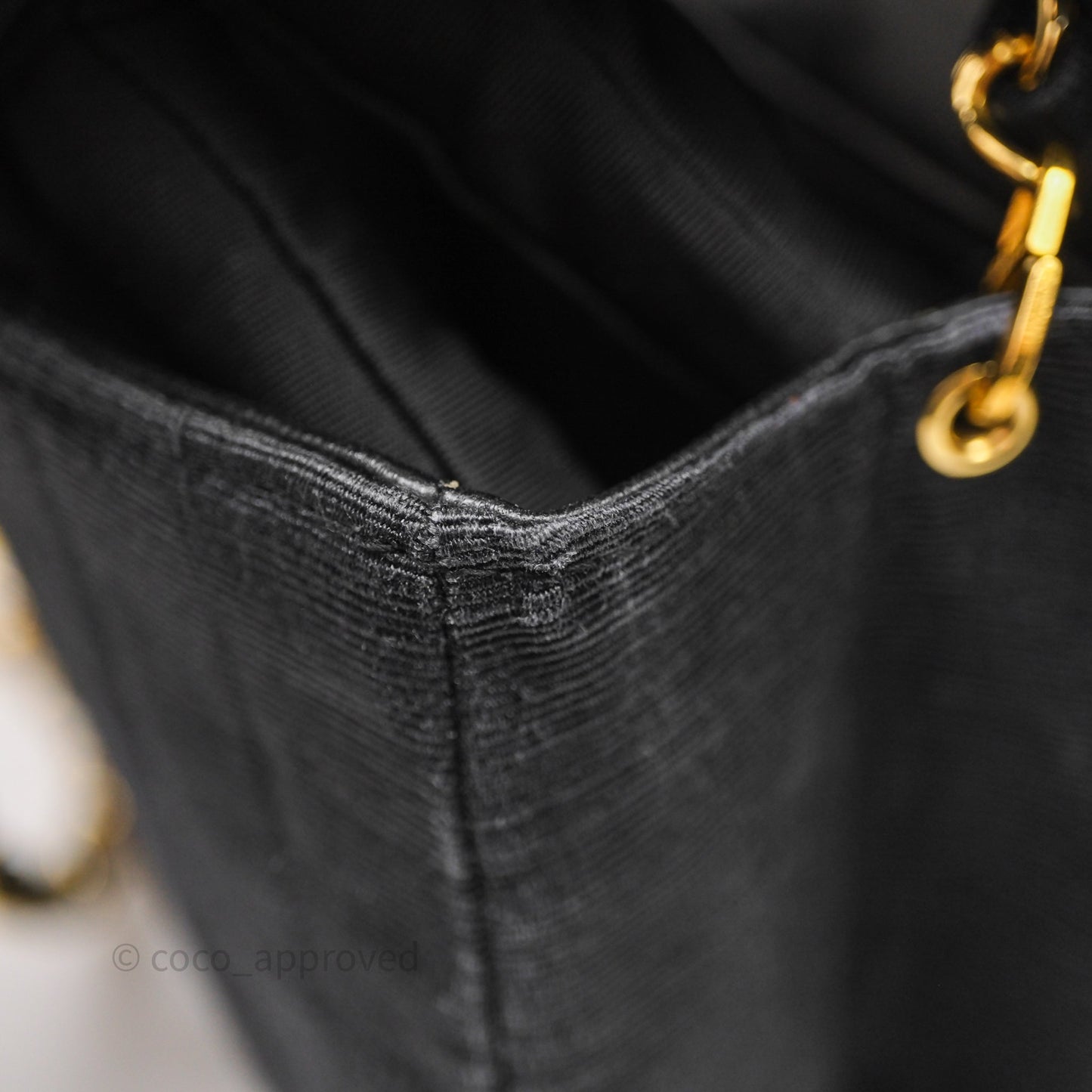 Chanel Vintage Small Flap Bag Black Grosgrain 24K Gold Hardware