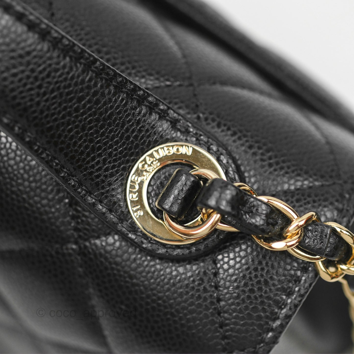 Chanel Quilted Medium Business Affinity Flap Black Caviar Gold Hardware
