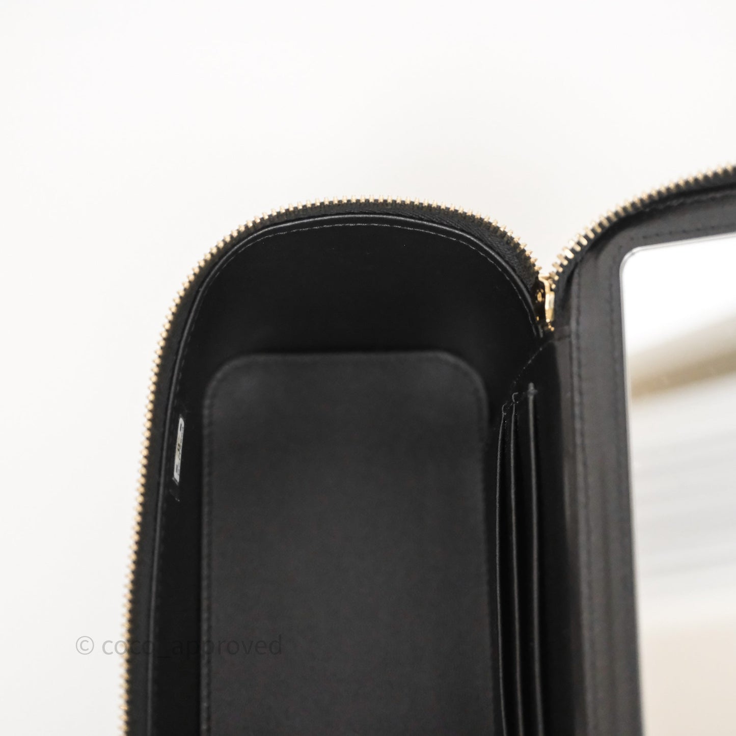 Chanel Top Handle Vanity Rectangular Black Lambskin Aged Gold Hardware