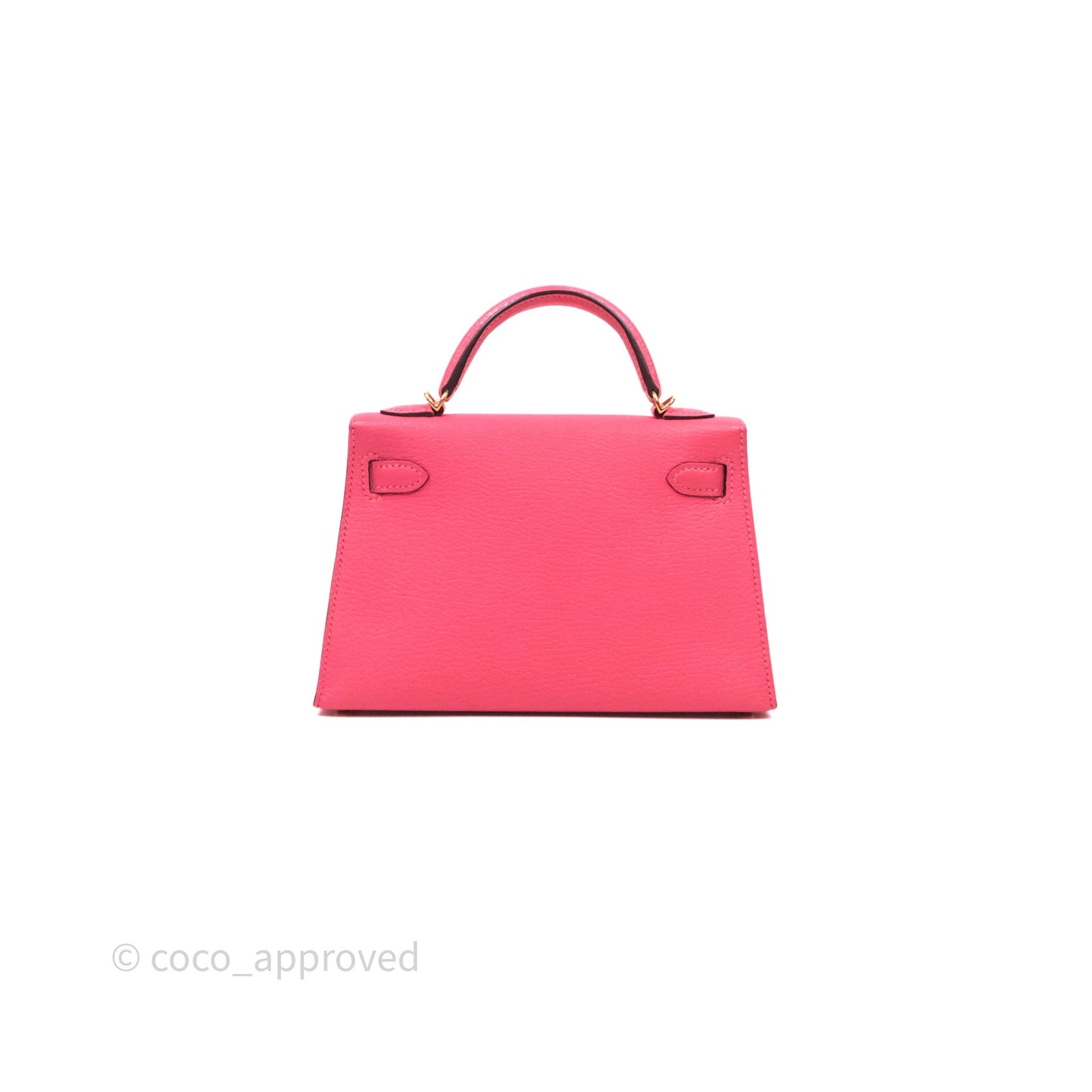 Hermes Mini Kelly II Chevre Mysore U5 Rose Lipstick Gold Hardware