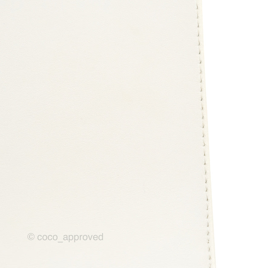 Chanel Medium Boy Bag White Calfskin Gold Hardware