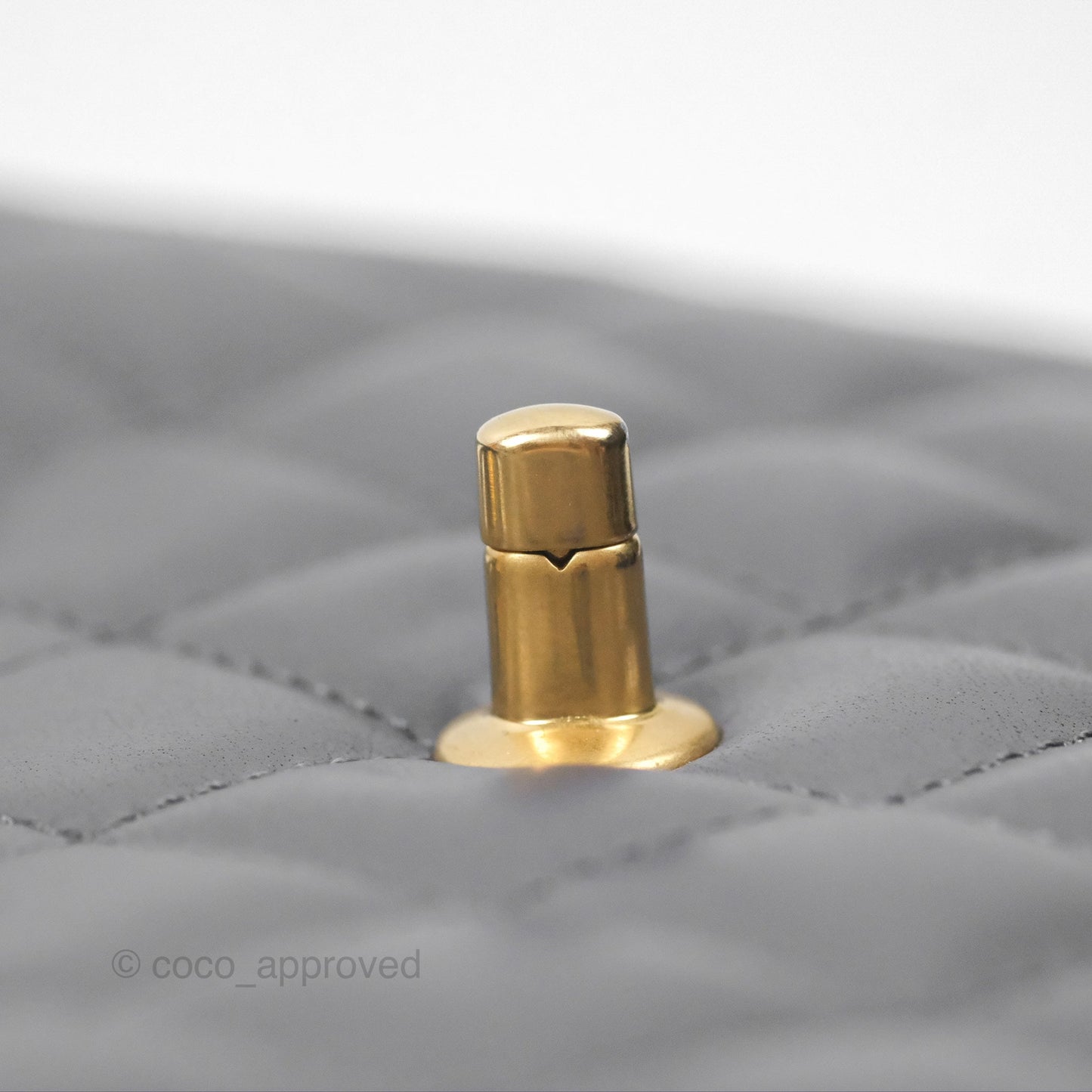 Chanel Kelly Bag Quilted Grey Shiny Calfskin Aged Gold Hardware