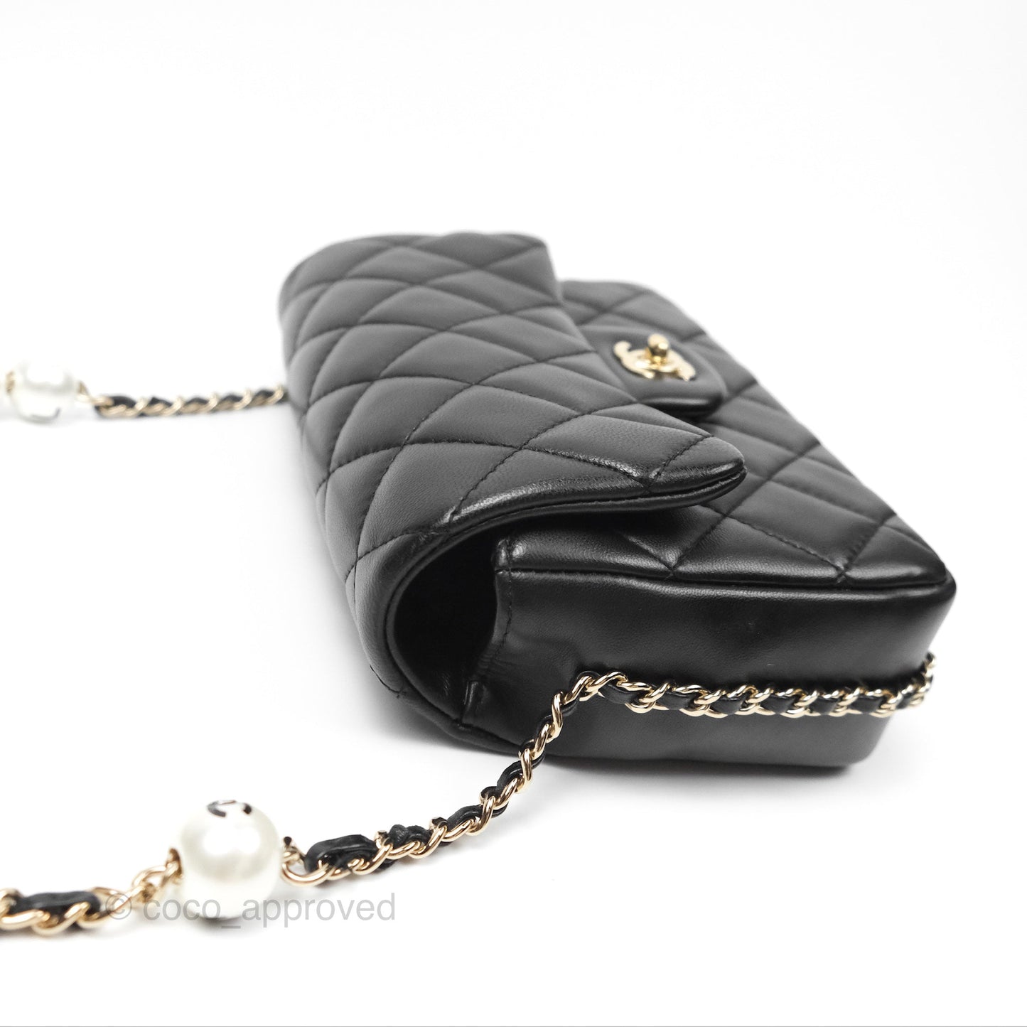 Chanel Small My Precious Flap Black Lambskin Gold Hardware