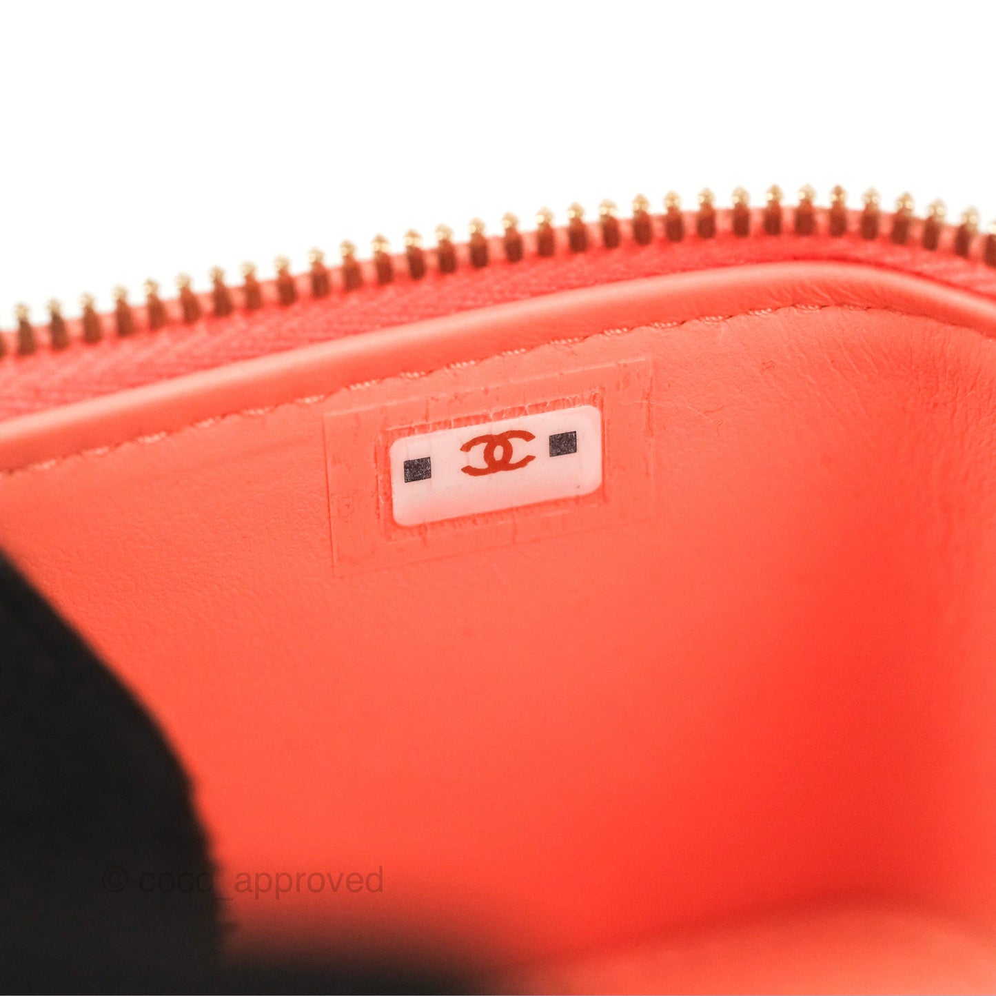 Chanel Mini Vanity With Chain Coral Pink Caviar Gold Hardware