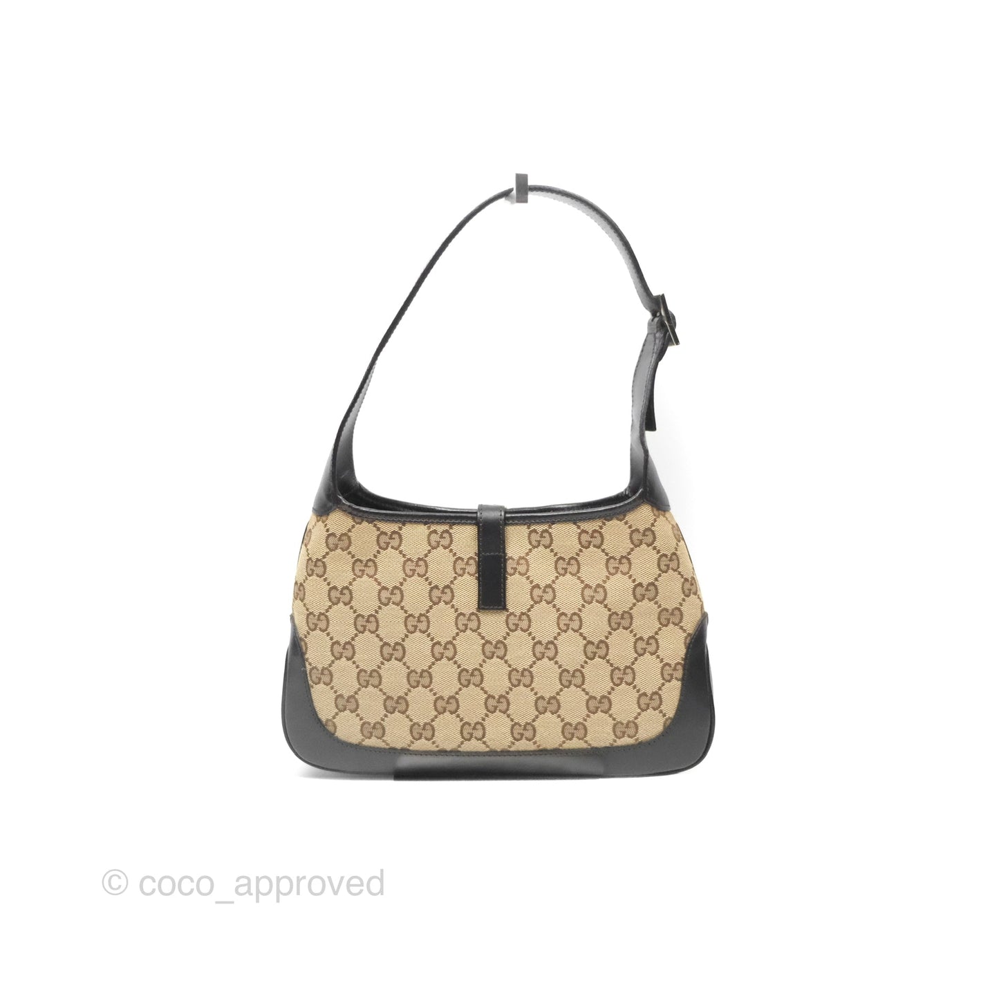 Gucci Vintage Jackie Shoulder Bag Beige/Brown GG Supreme Canvas