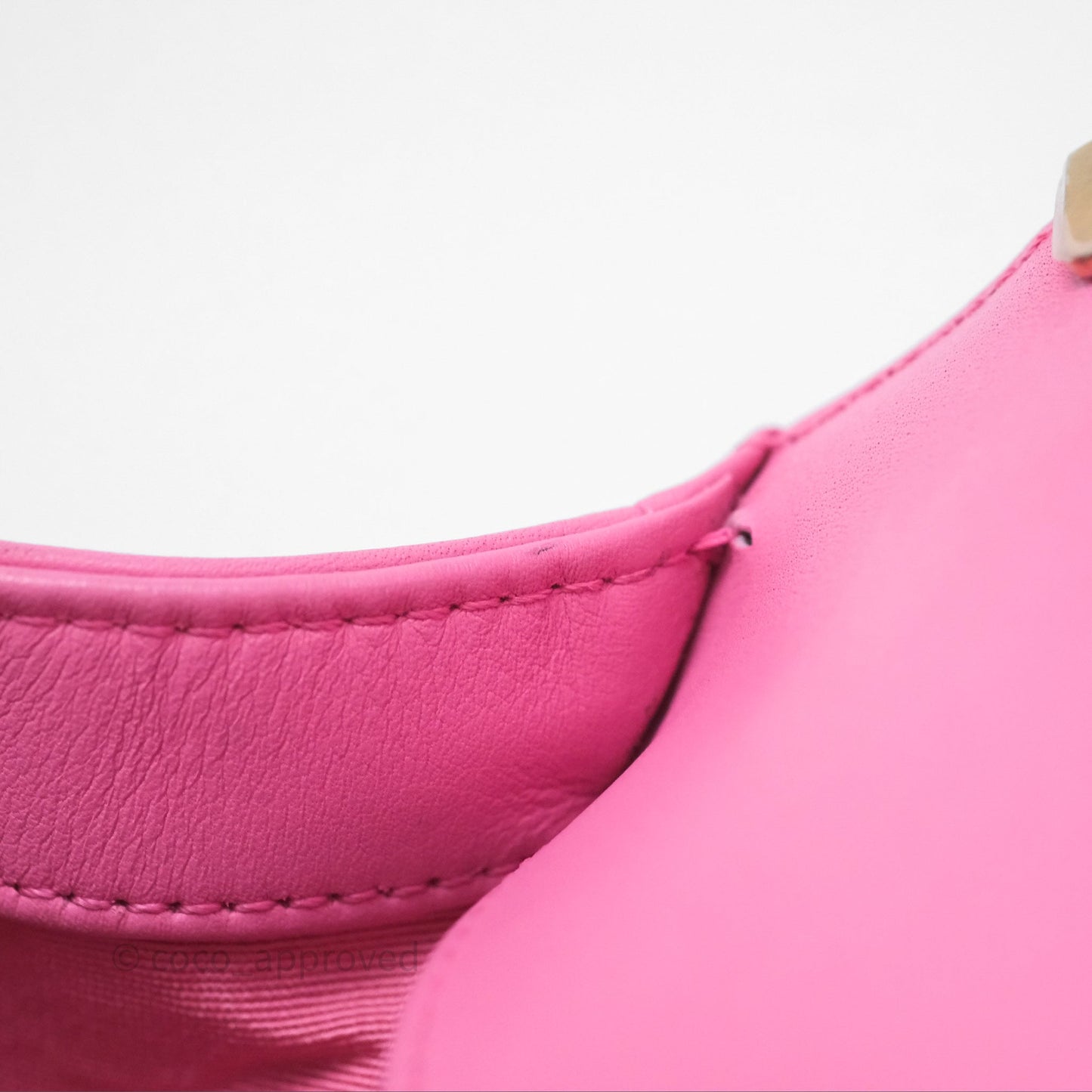 Chanel Small Boy Pink Calfskin Aged Gold Hardware