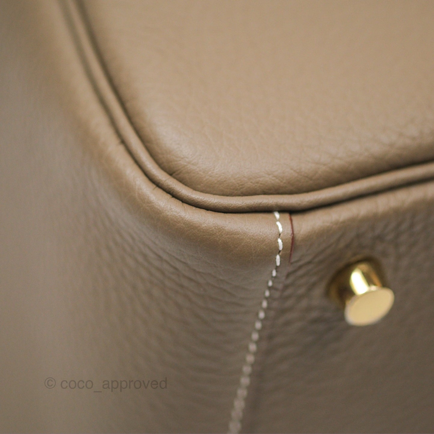 Hermès Lindy 26 Etoupe Clemence Gold Hardware