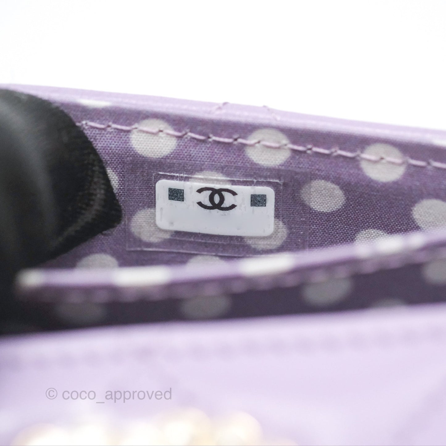 Chanel Flap Coin Purse Pearl CC Lilac Lambskin Gold Hardware