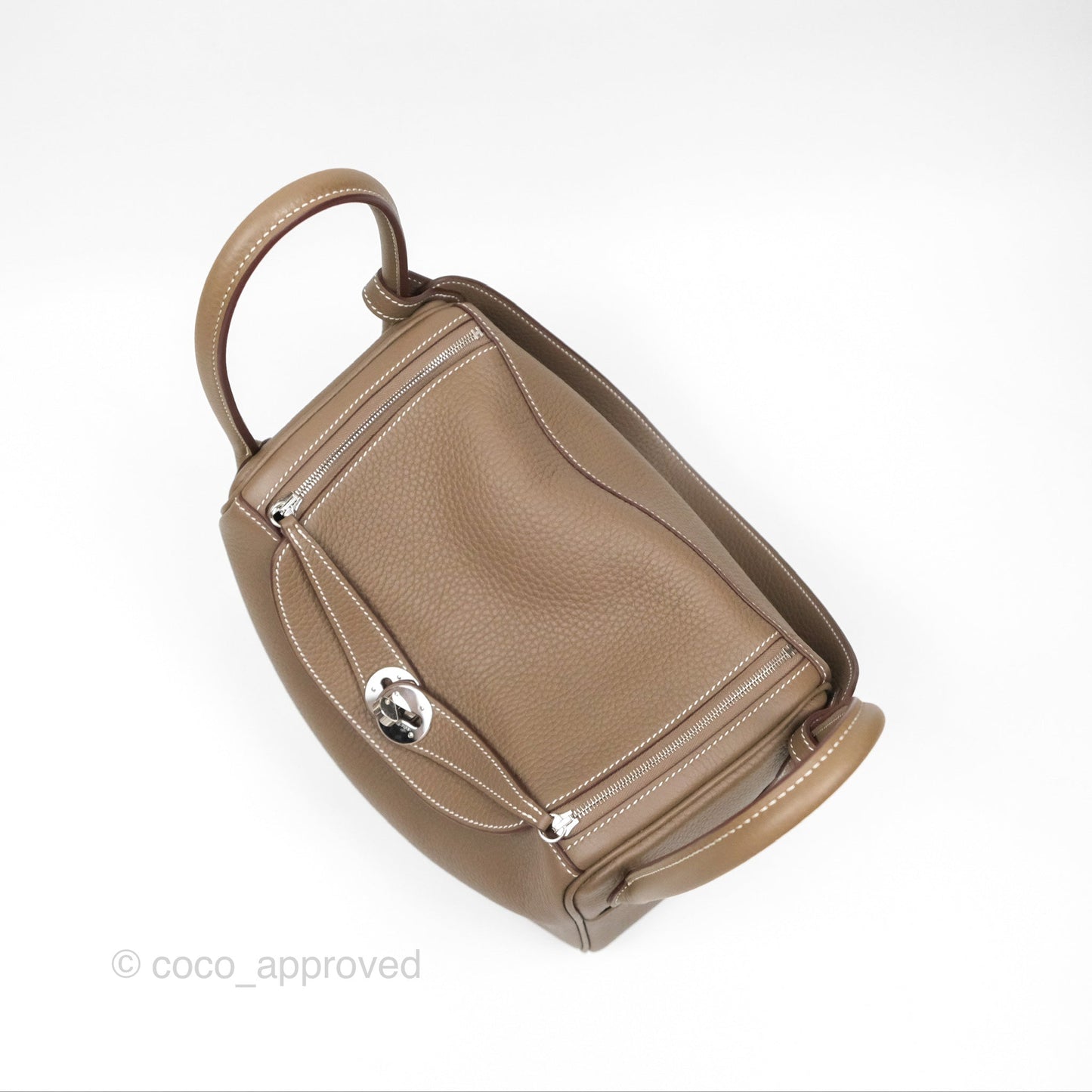 Hermès Lindy 26 Etoupe 18 Clemence Palladium Hardware