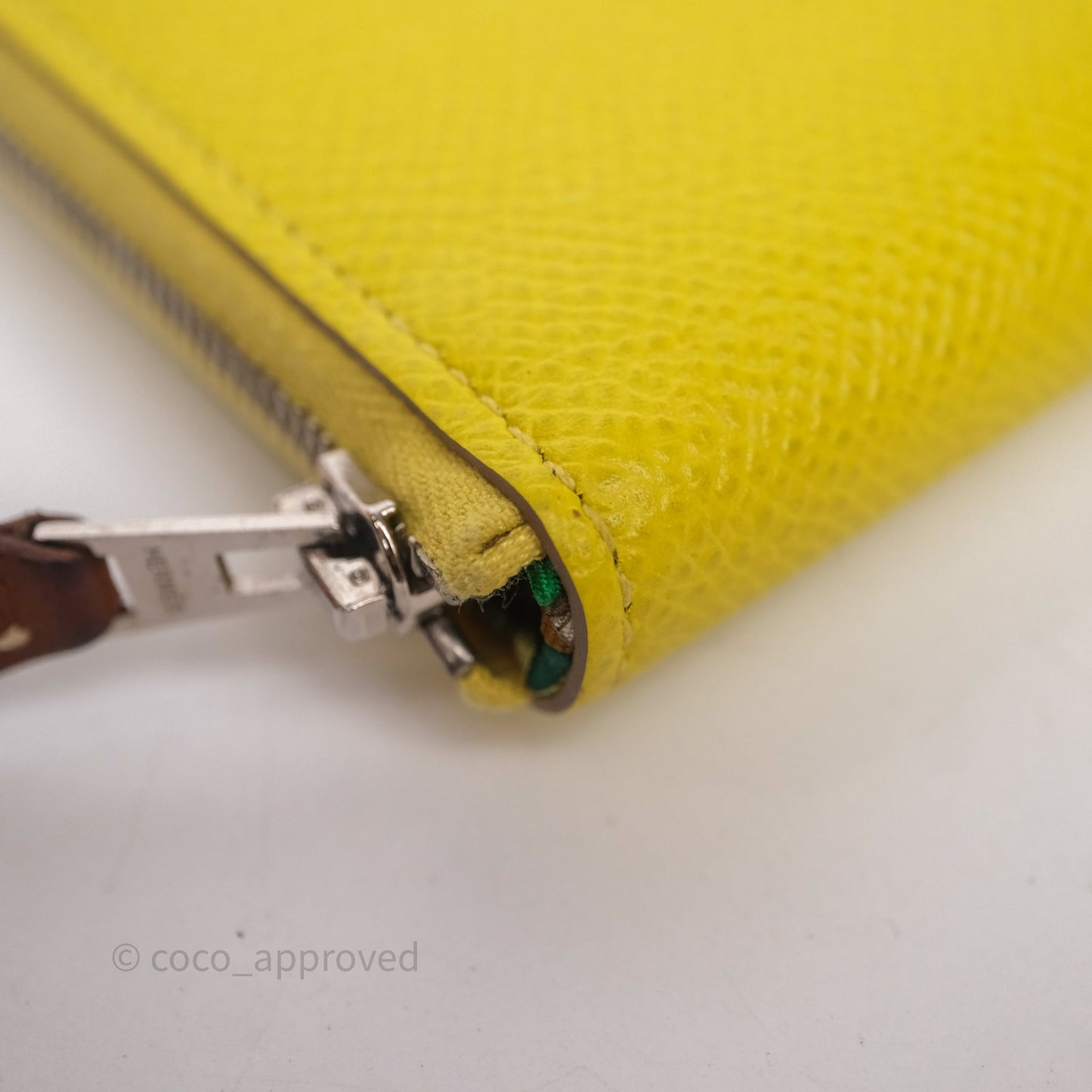 Hermès Silk In Compact Wallet Yellow Epsom