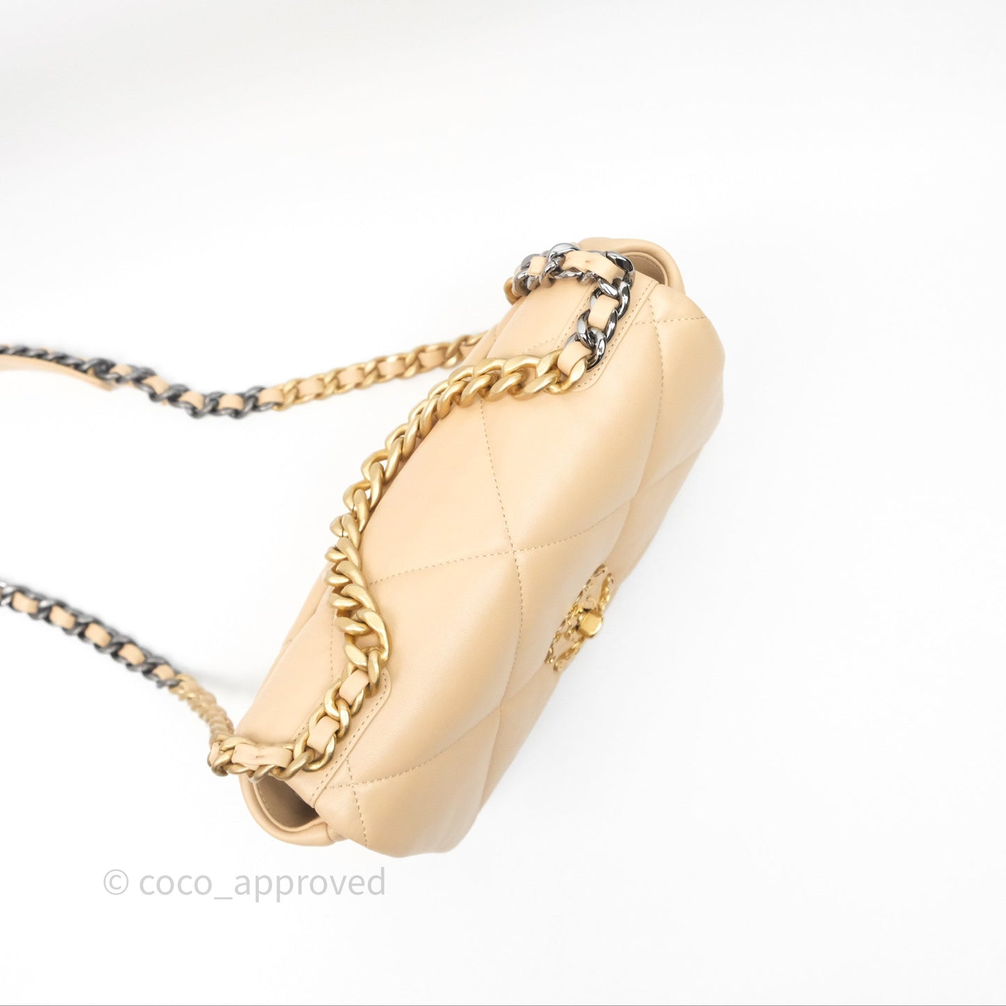 Chanel 19 Small Beige Mixed Hardware