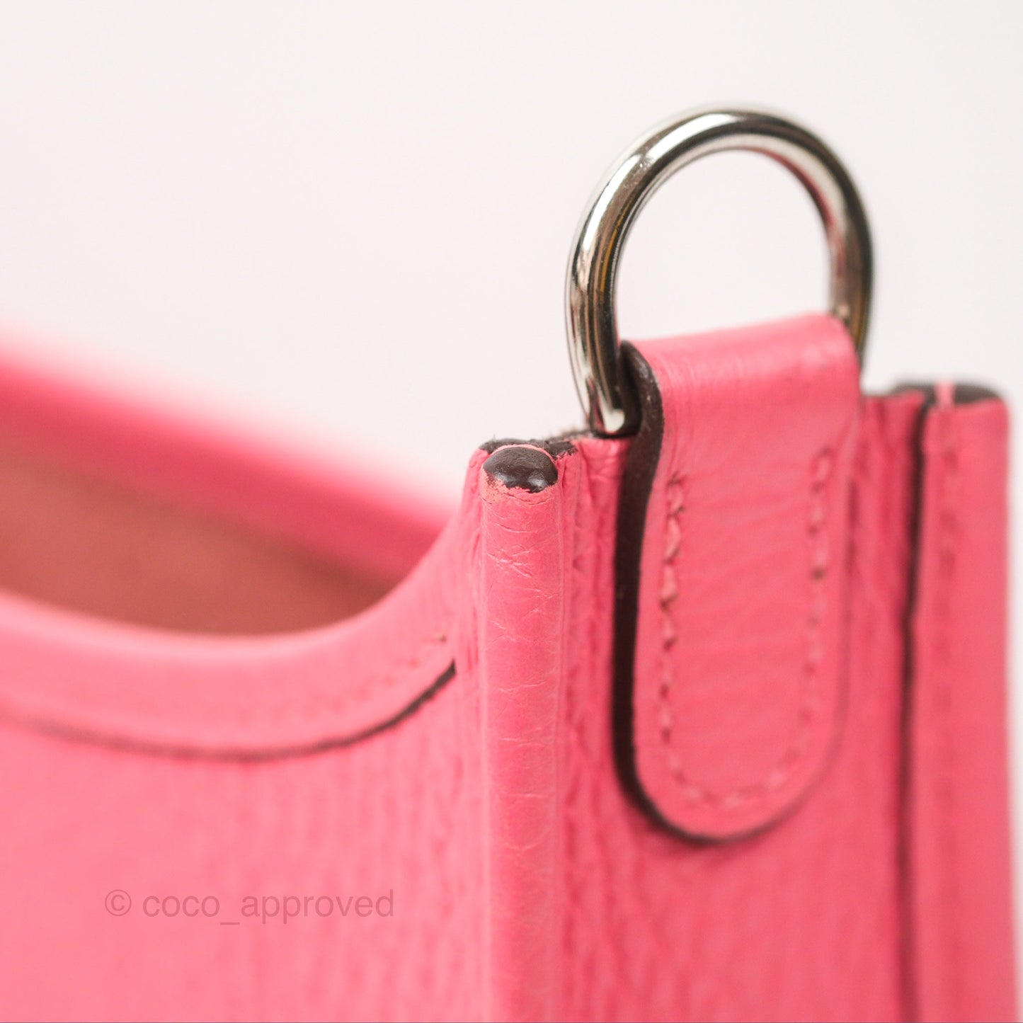 Hermès Mini Evelyne 16 Rose Azalee Clemence Palladium Hardware