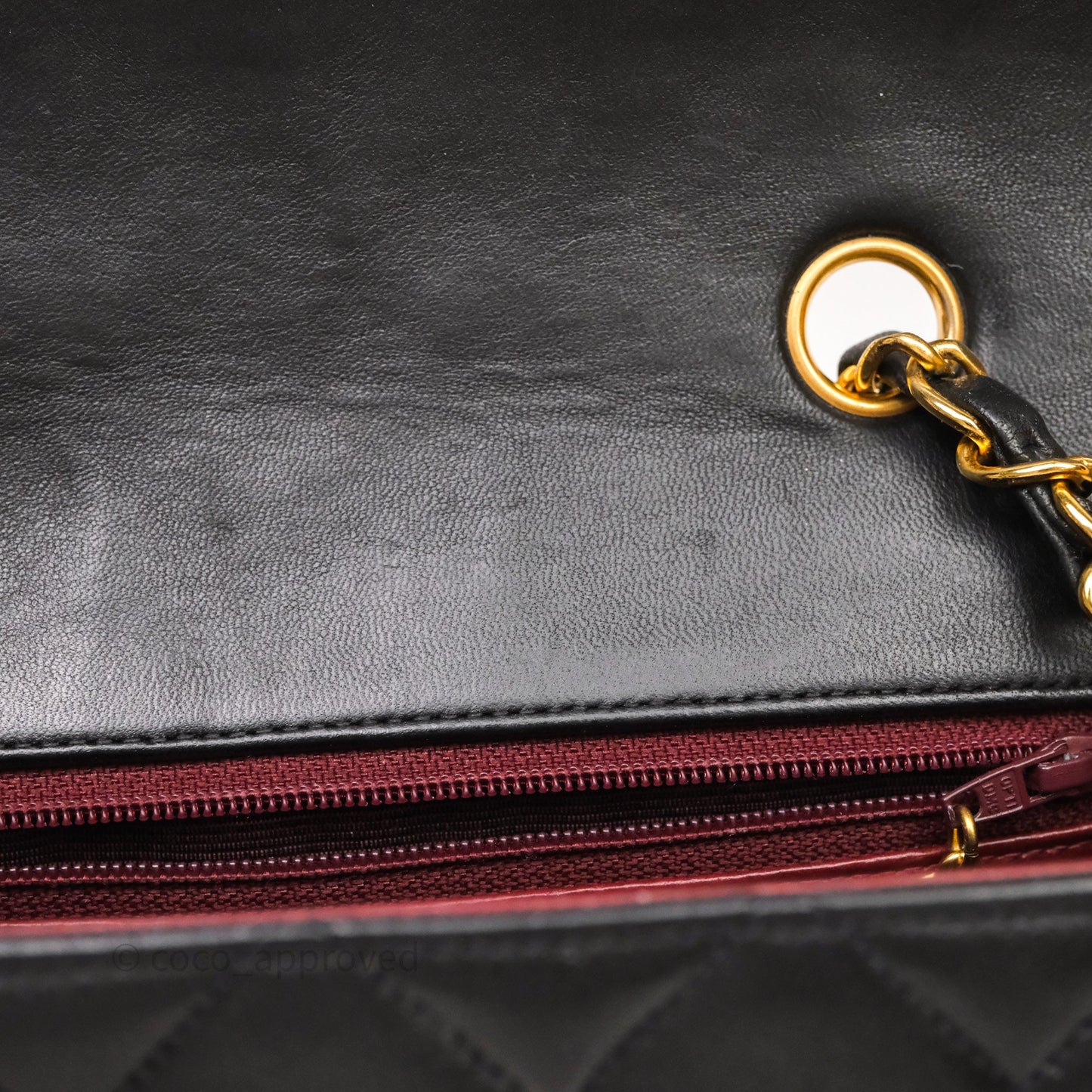 Chanel Vintage Small Classic Diana Flap Bag Black Lambskin 24K Gold Hardware