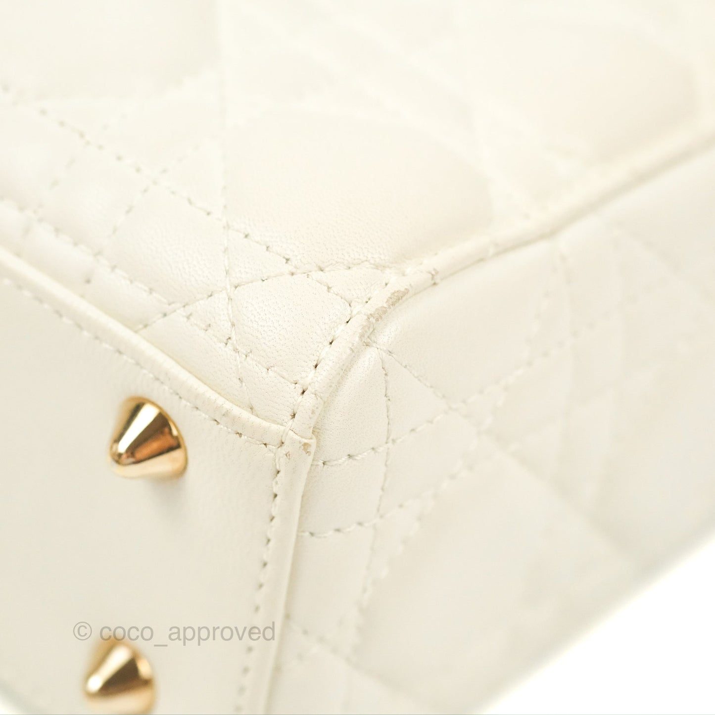 Christian Dior My ABCDior Lady Dior Bag Cannage Lambskin White Gold Hardware