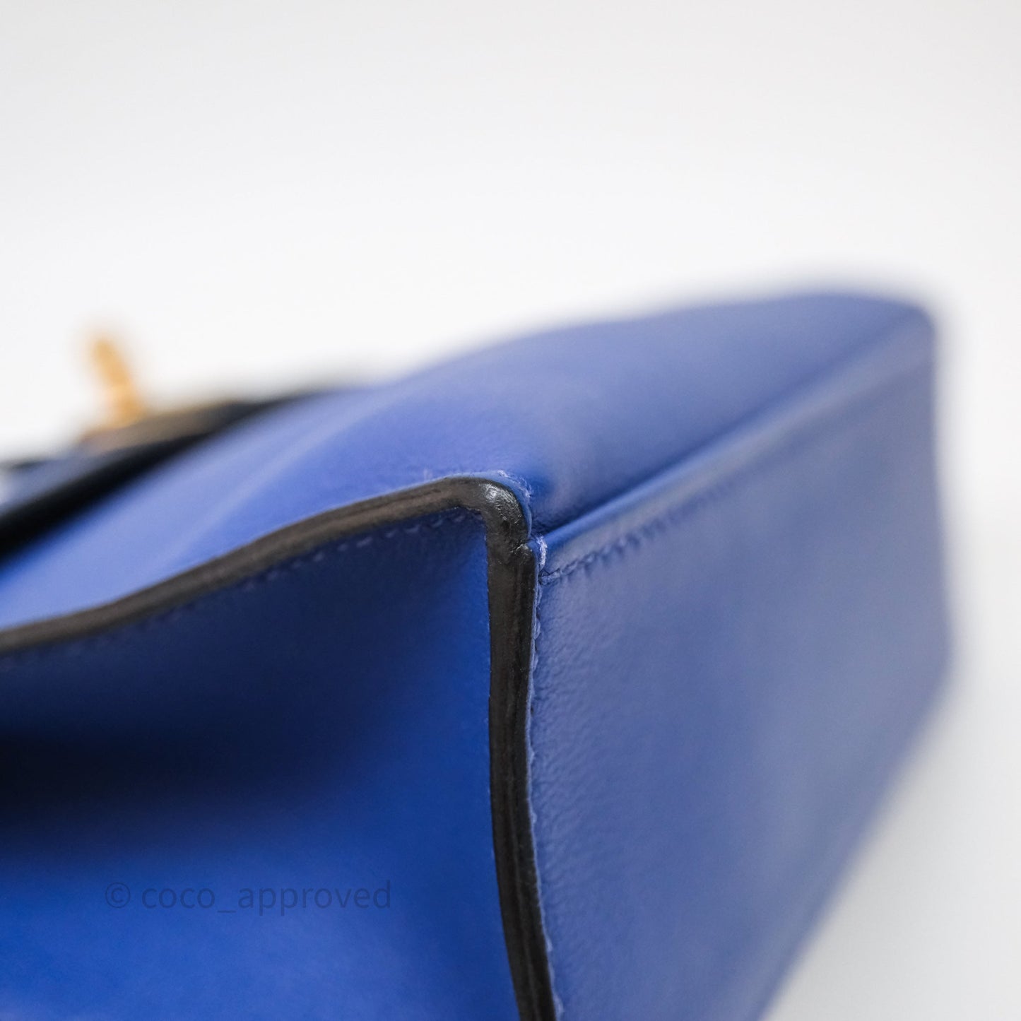 Hermès Kelly Pochette Clutch Electric Blue Swift Gold Hardware