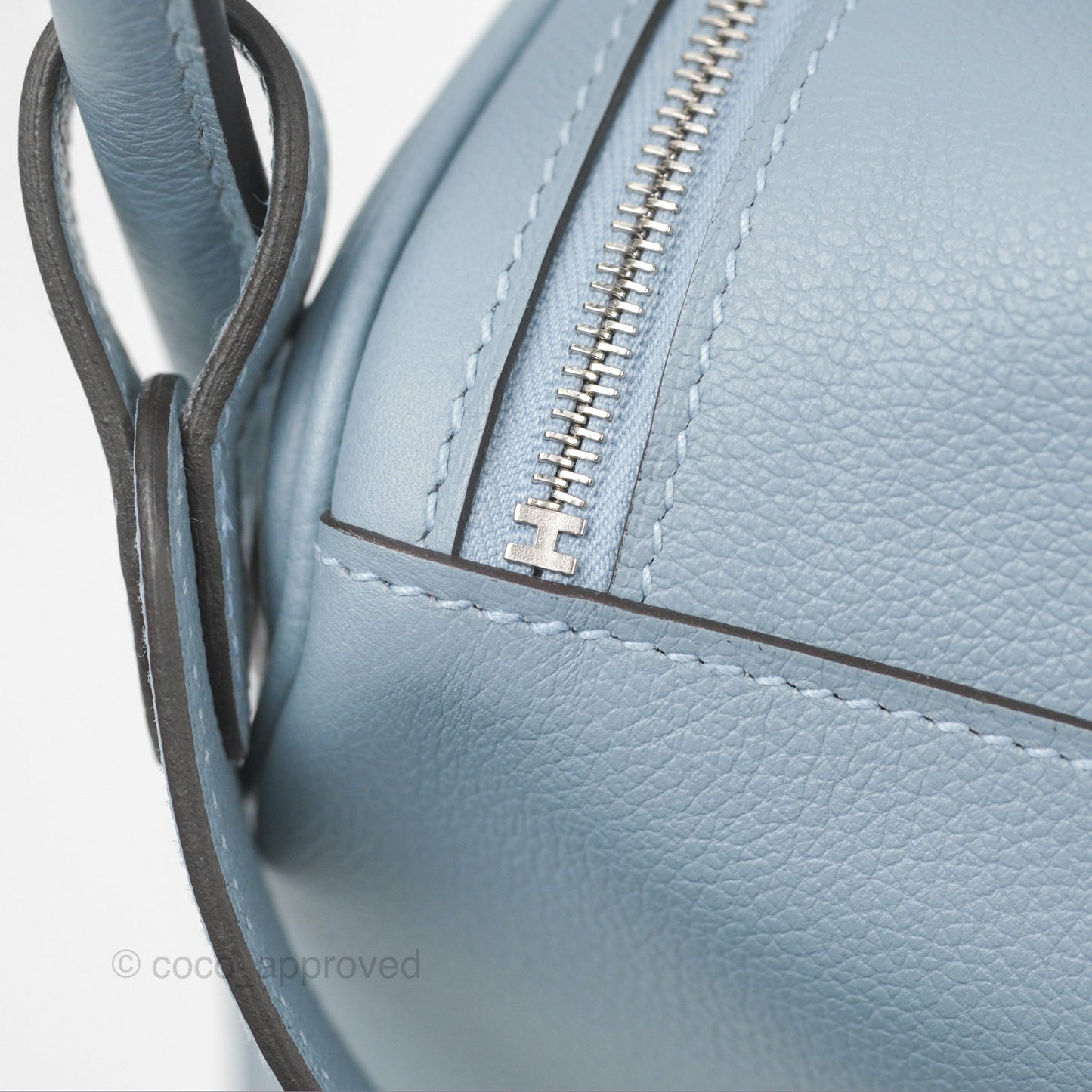 Hermès Lindy 26 Blue Lin Evercolor Palladium Hardware