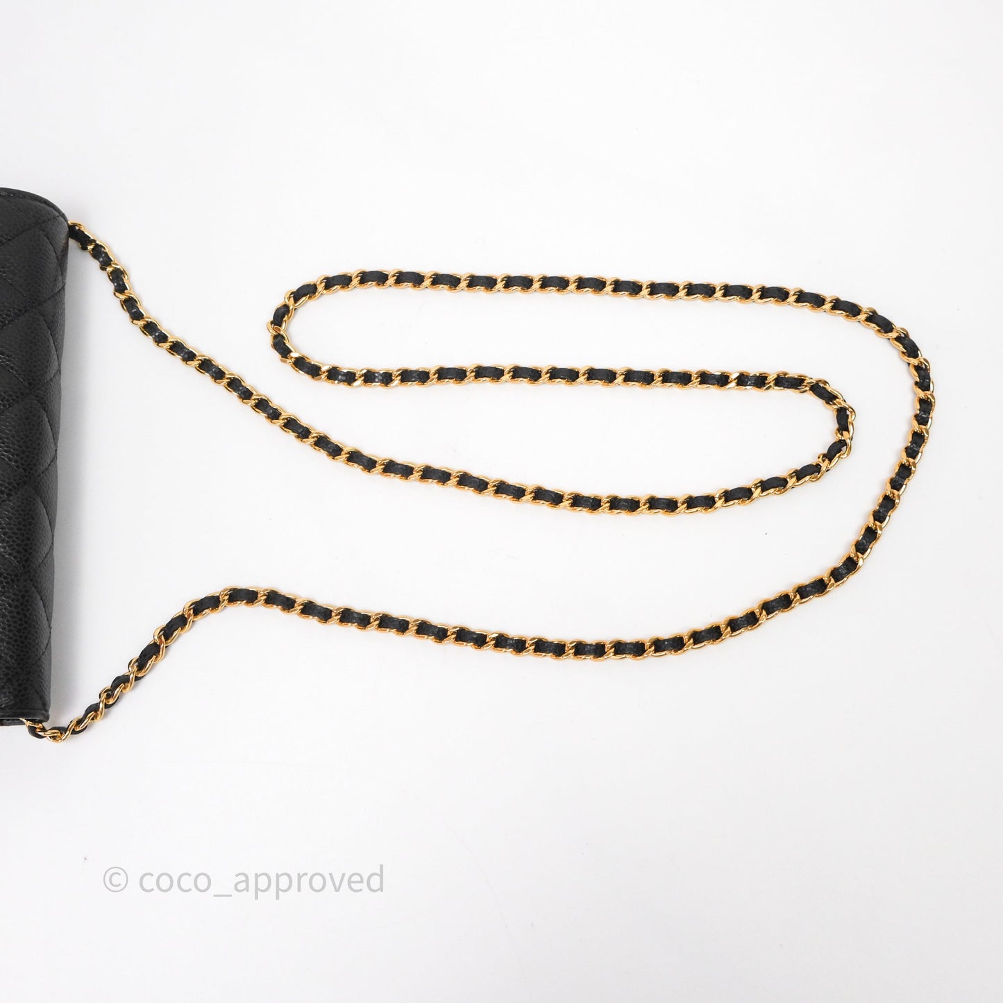 Chanel Quilted WOC Black Caviar Gold Hardware