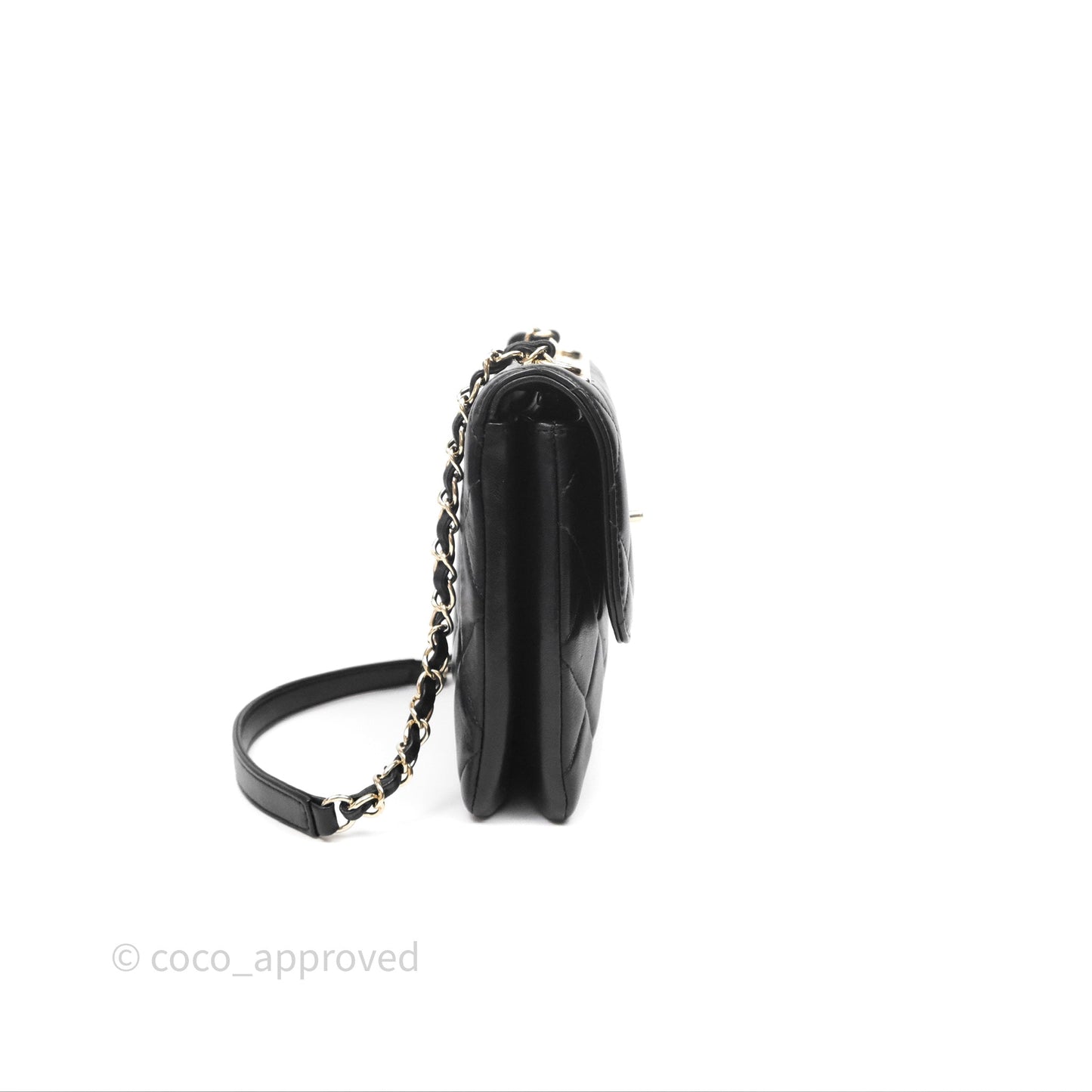 Chanel Medium Trendy CC Flap Bag Lambskin Black Aged Hardware