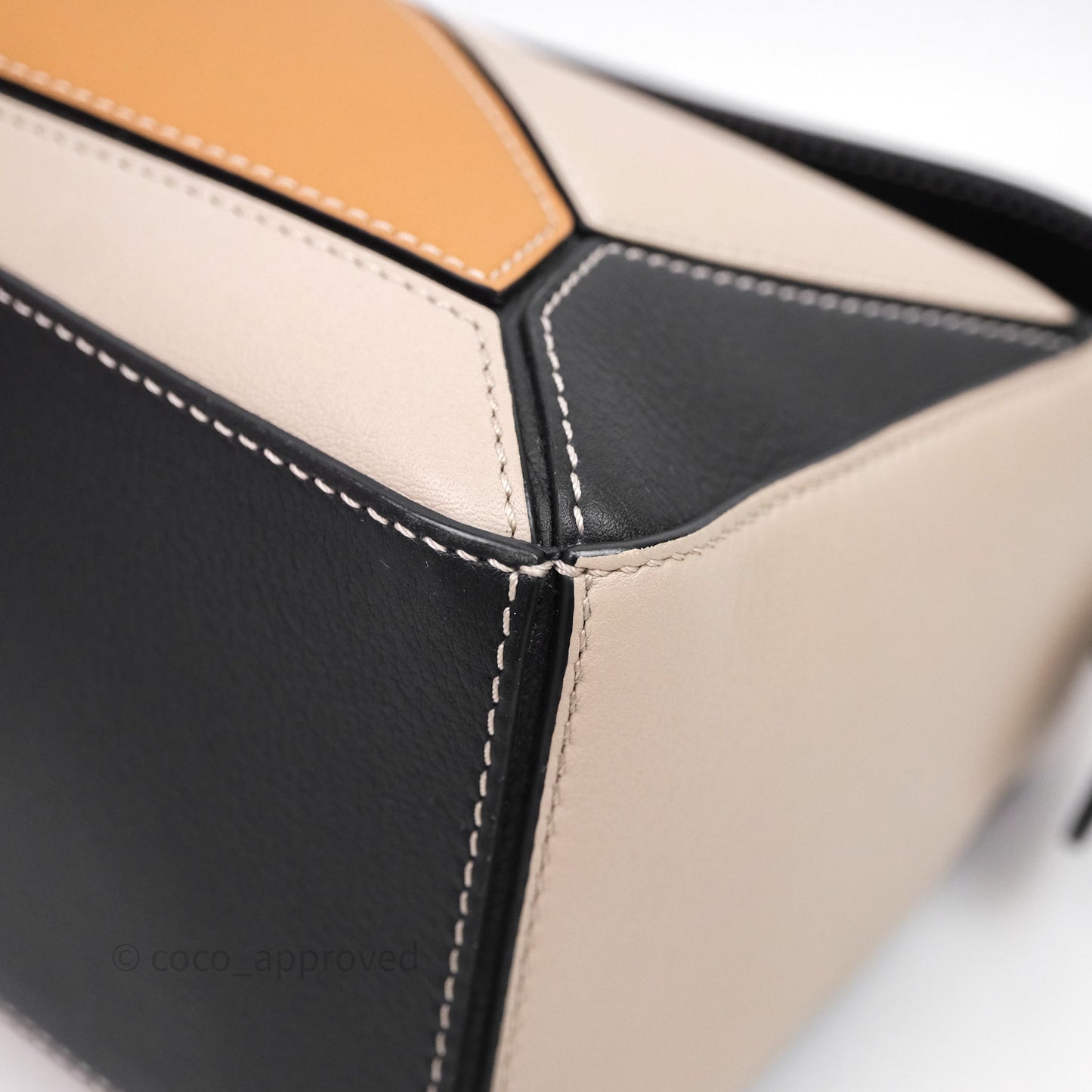 Loewe Small Puzzle Bag Amber/ Light Oat Calfskin Gold Hardware