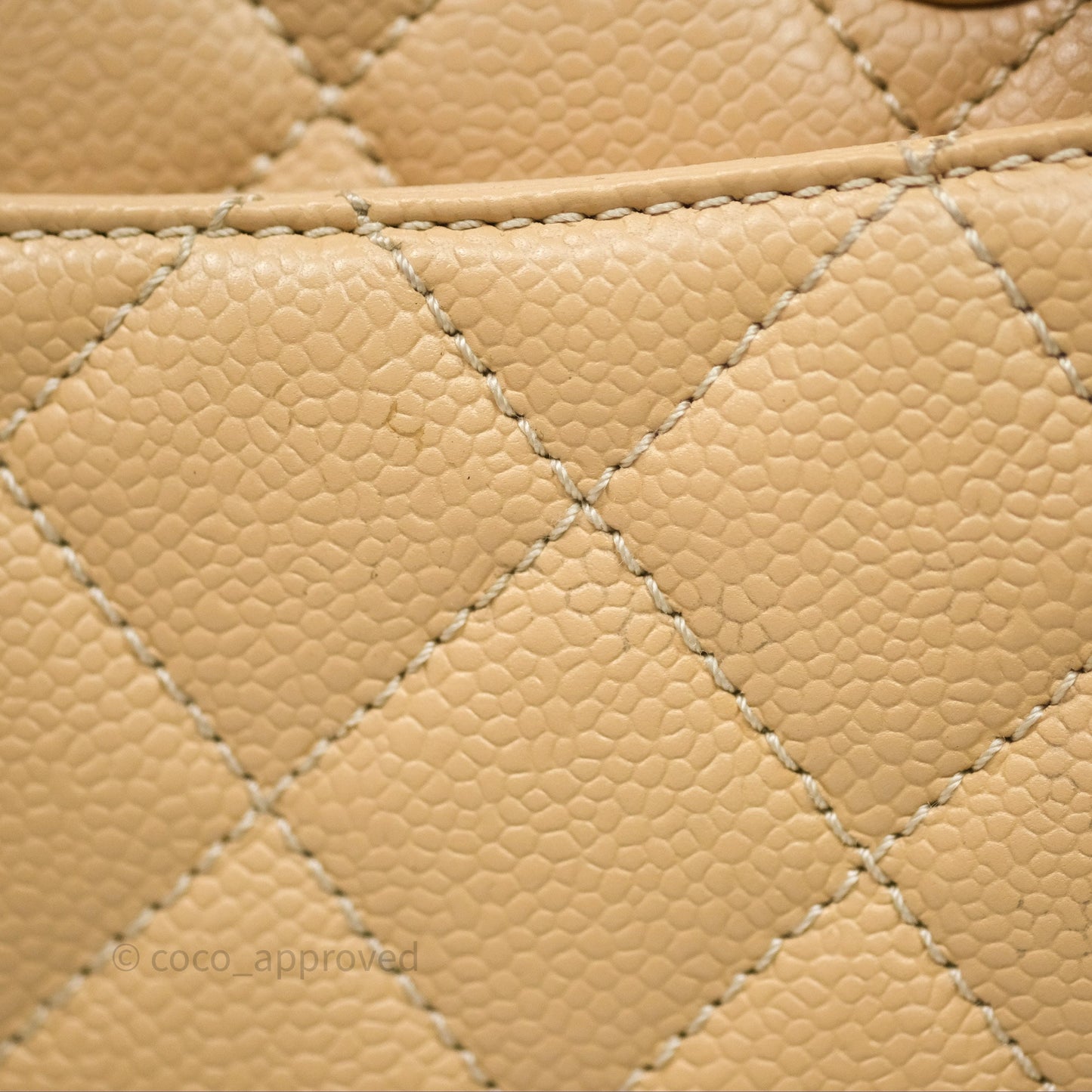 Chanel GST Beige Caviar Gold Hardware