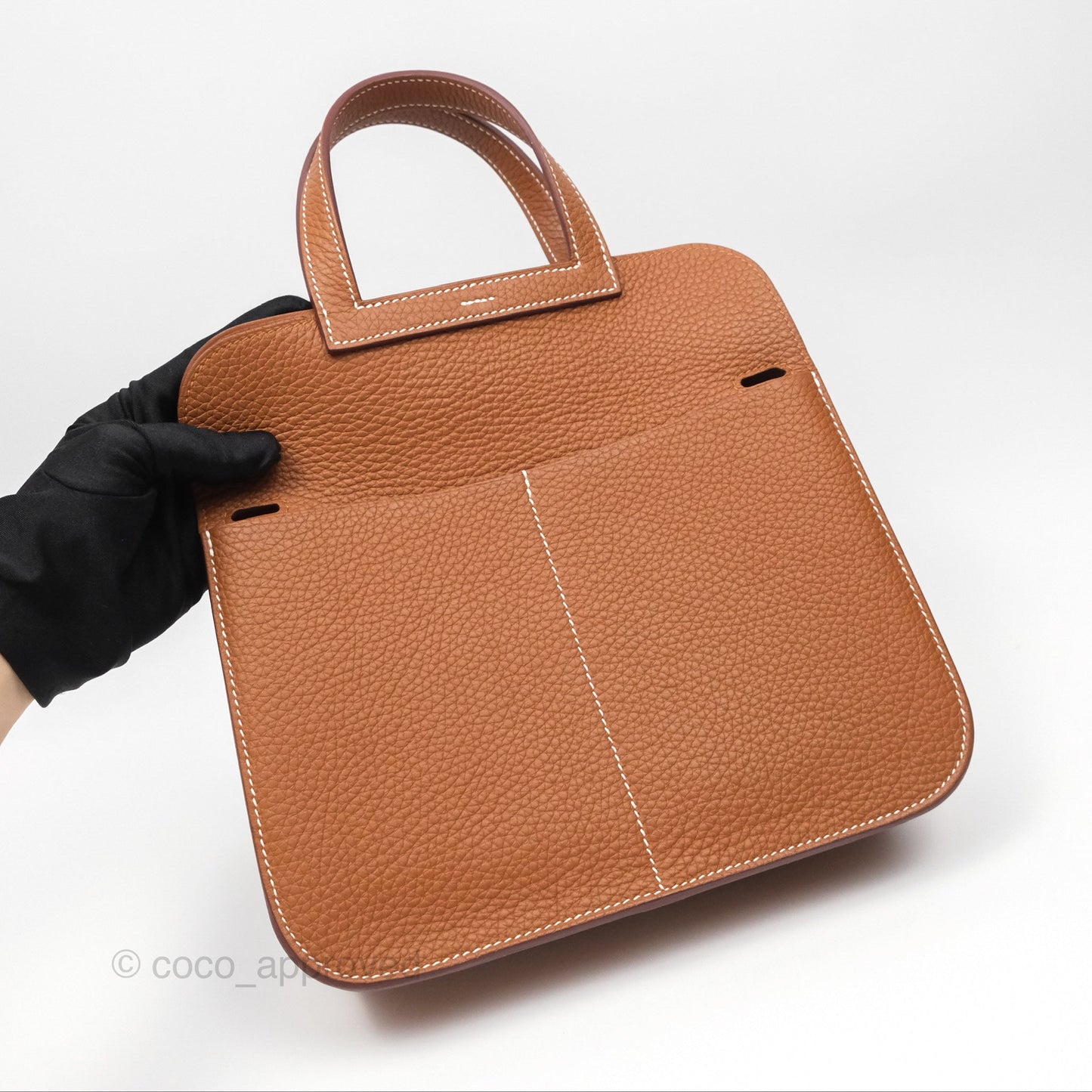 Hermès Halzan 25 Gold Clemence Gold Hardware