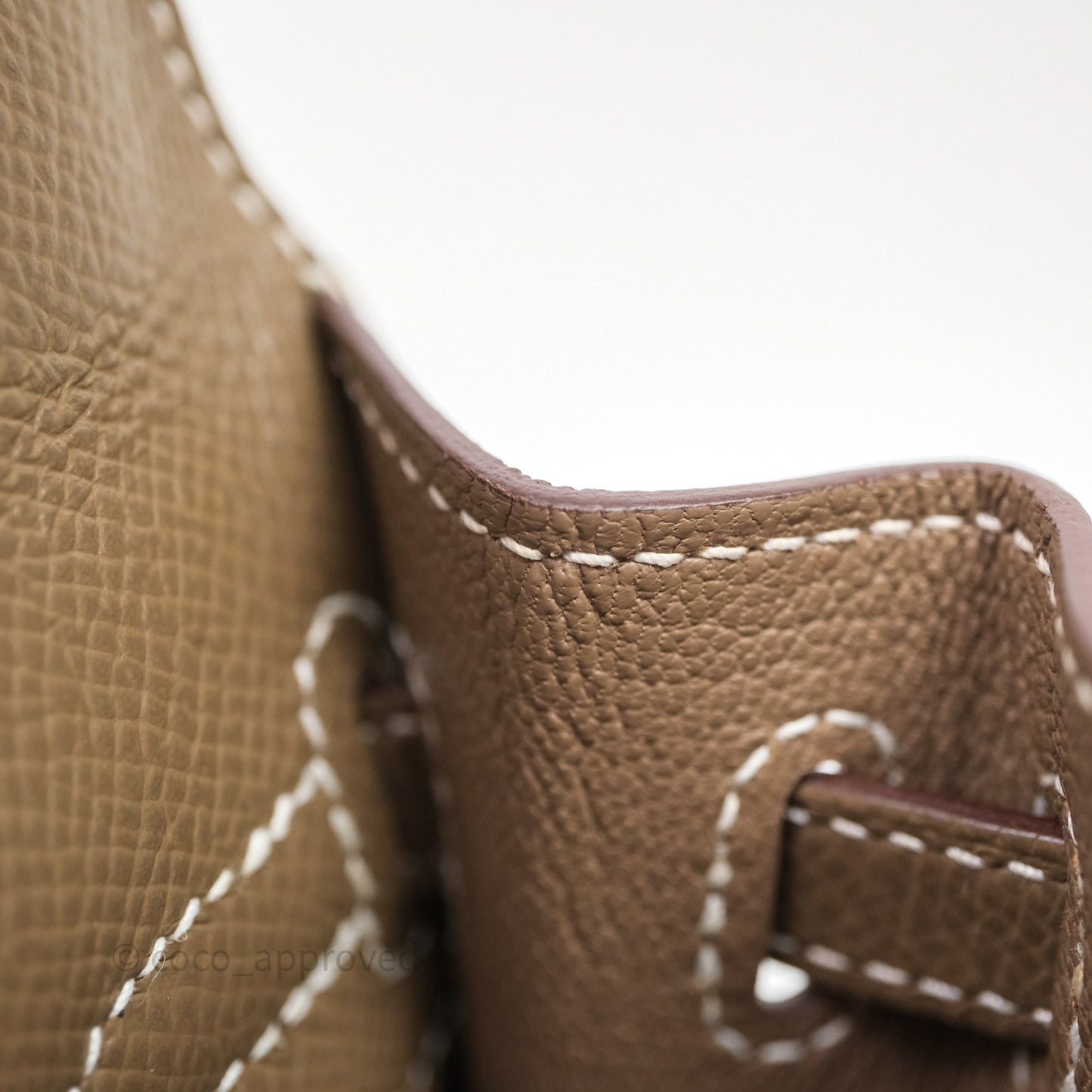 Hermes Kelly 25 Etoupe 18 Epsom Palladium Hardware