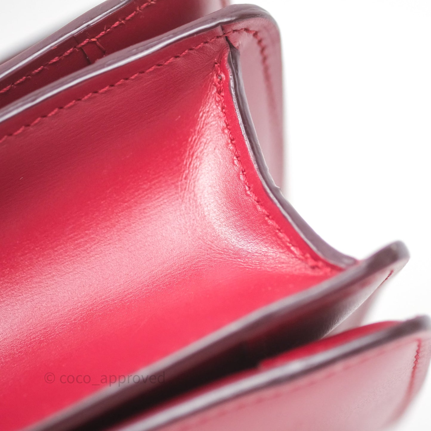 Celine Small Classic Box Flap Red Calfskin