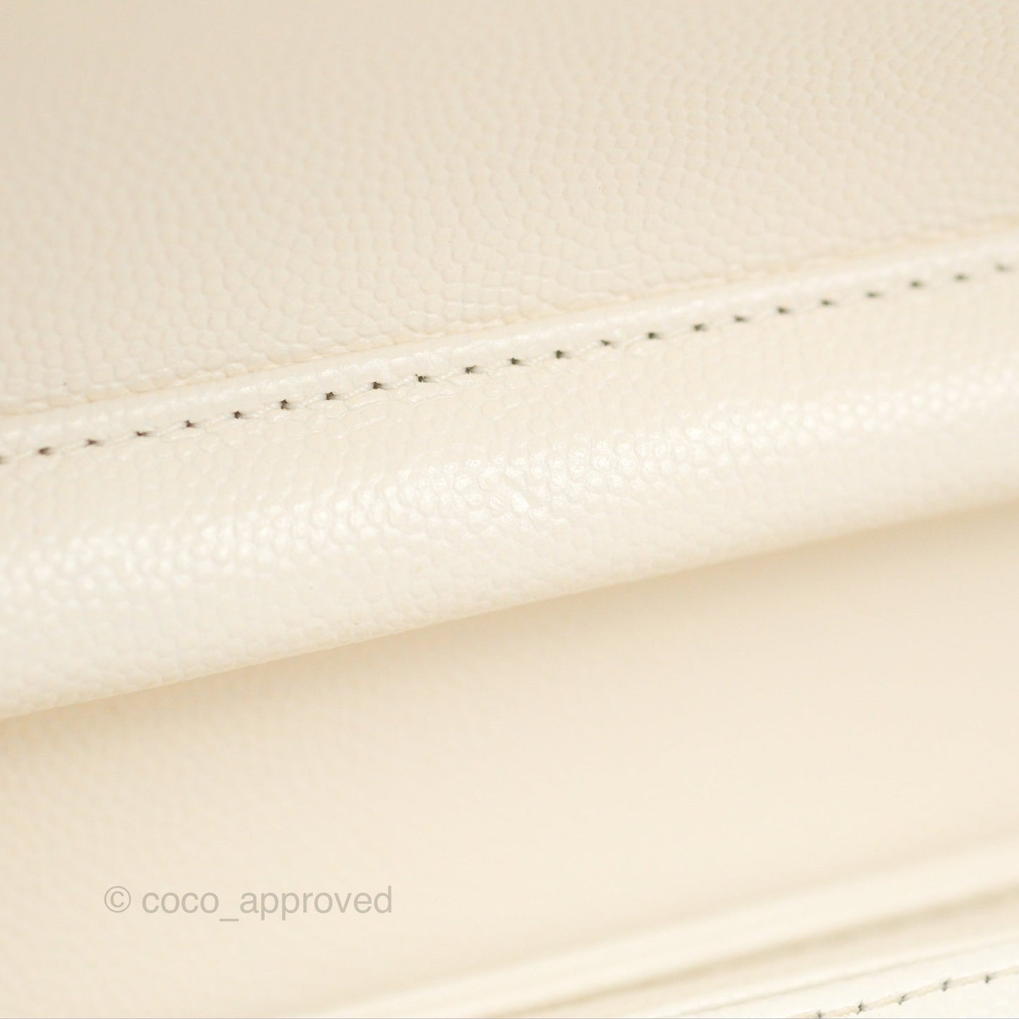 Chanel Quilted Small Like The Wallet Flap Ivory White Caviar Light Gold Hardware 22C