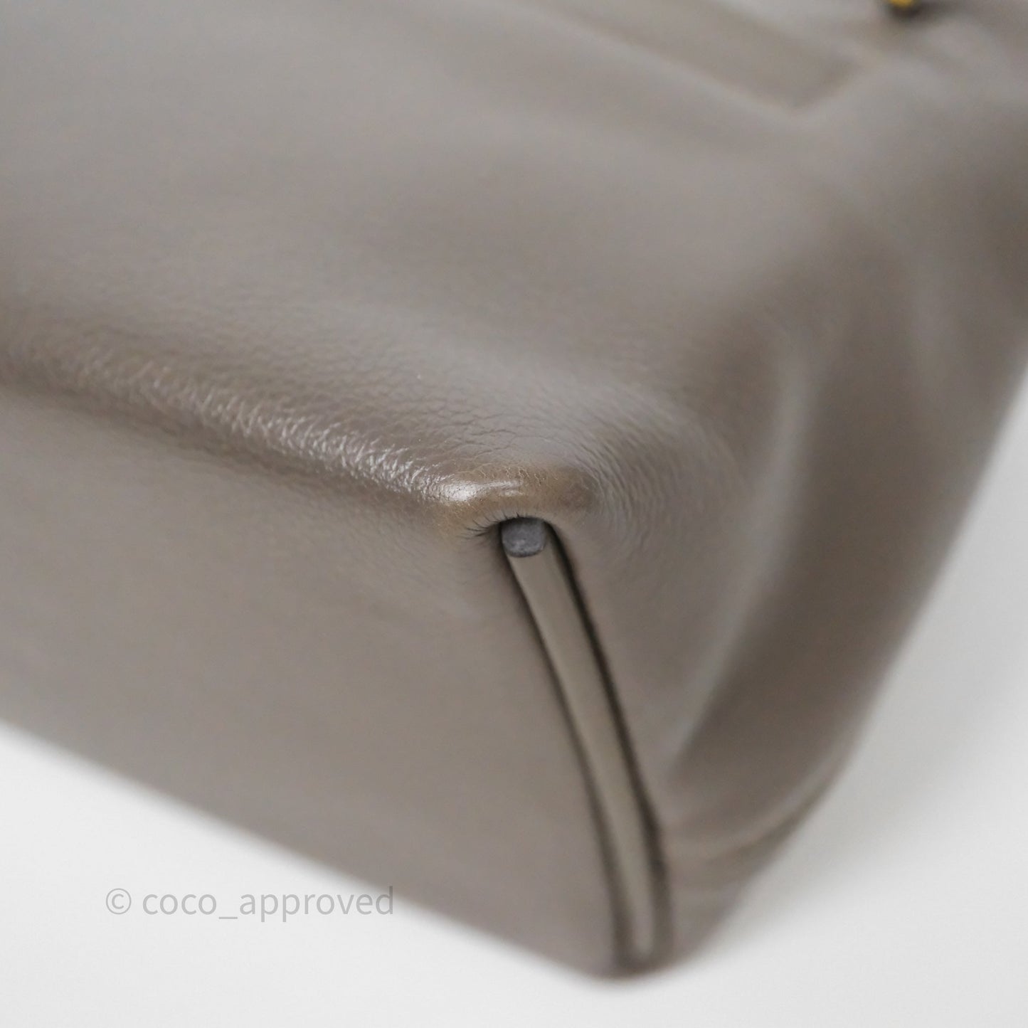 Hermès 24/24 21 Mini Gris Etain 8F Evercolor/ Swift Gold Hardware