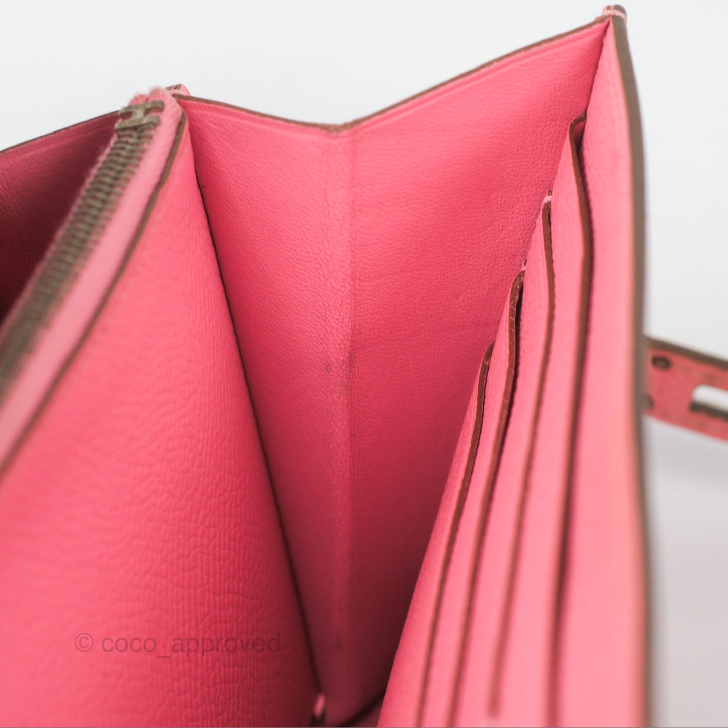 Hermès Kelly Wallet Rose Confetti Epsom Palladium Hardware
