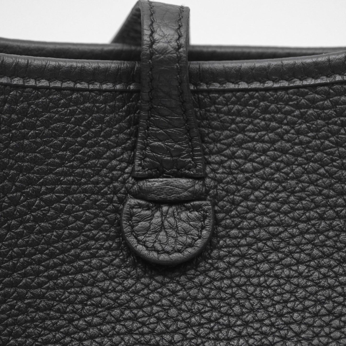 Hermès Mini Evelyne 16 Noir 89 Clemence Palladium Hardware