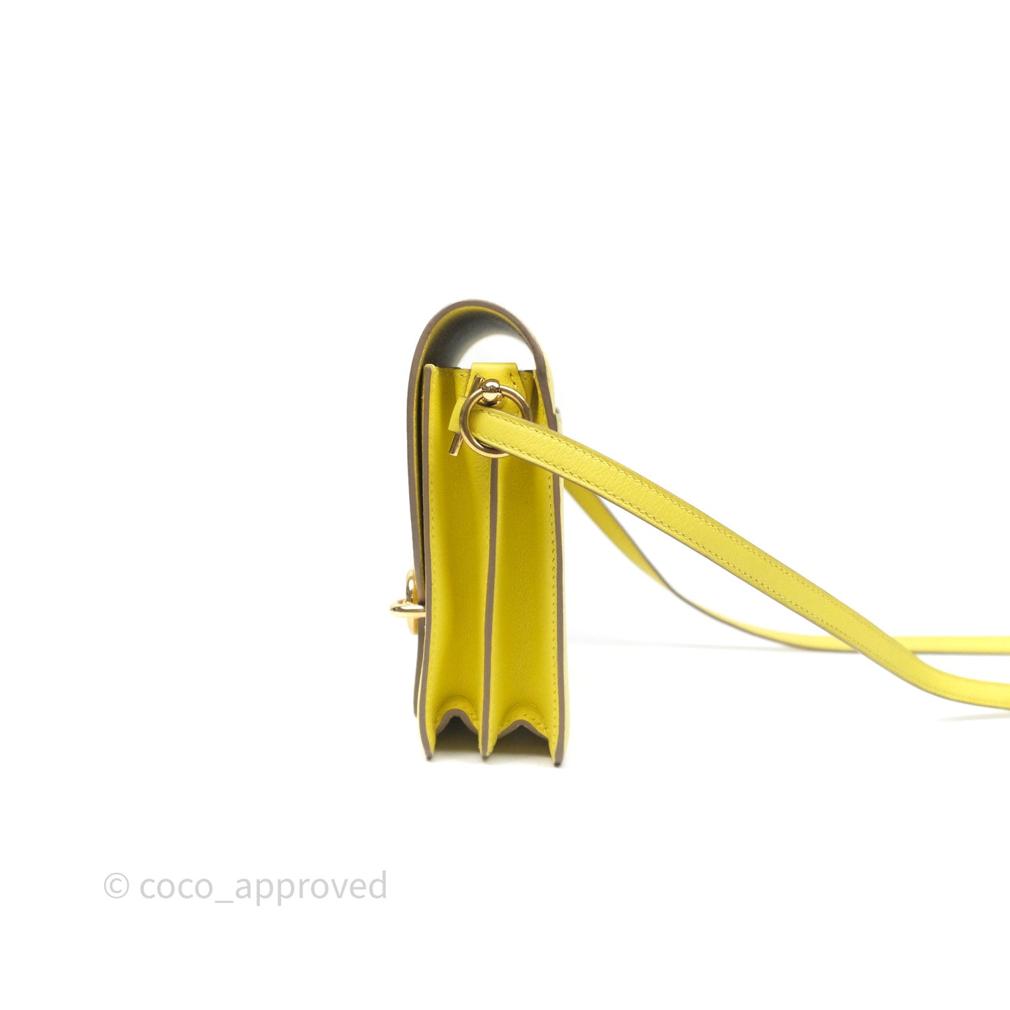 Hermès Roulis Mini 18 Lime 9R Evercolor Gold Hardware